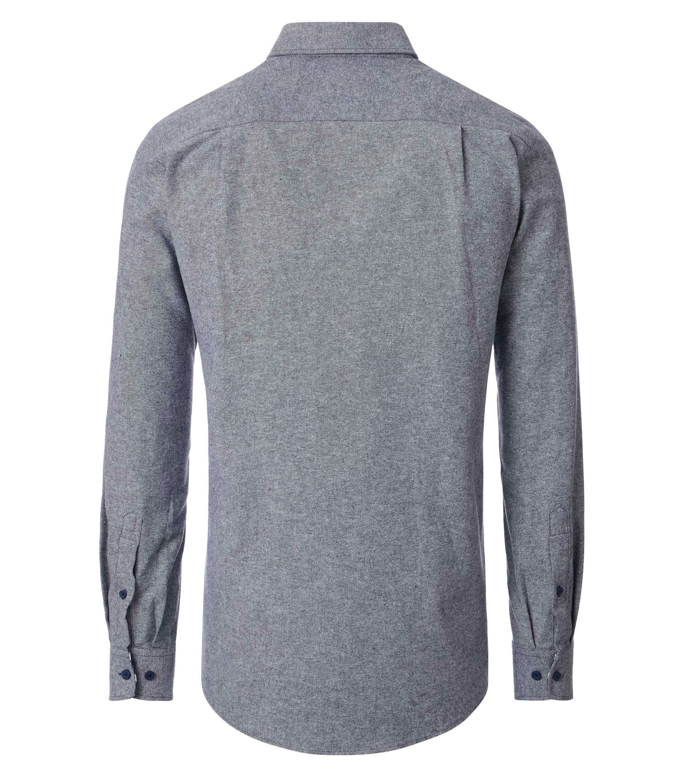Redmond modern fit overhemd, flanel, blauw