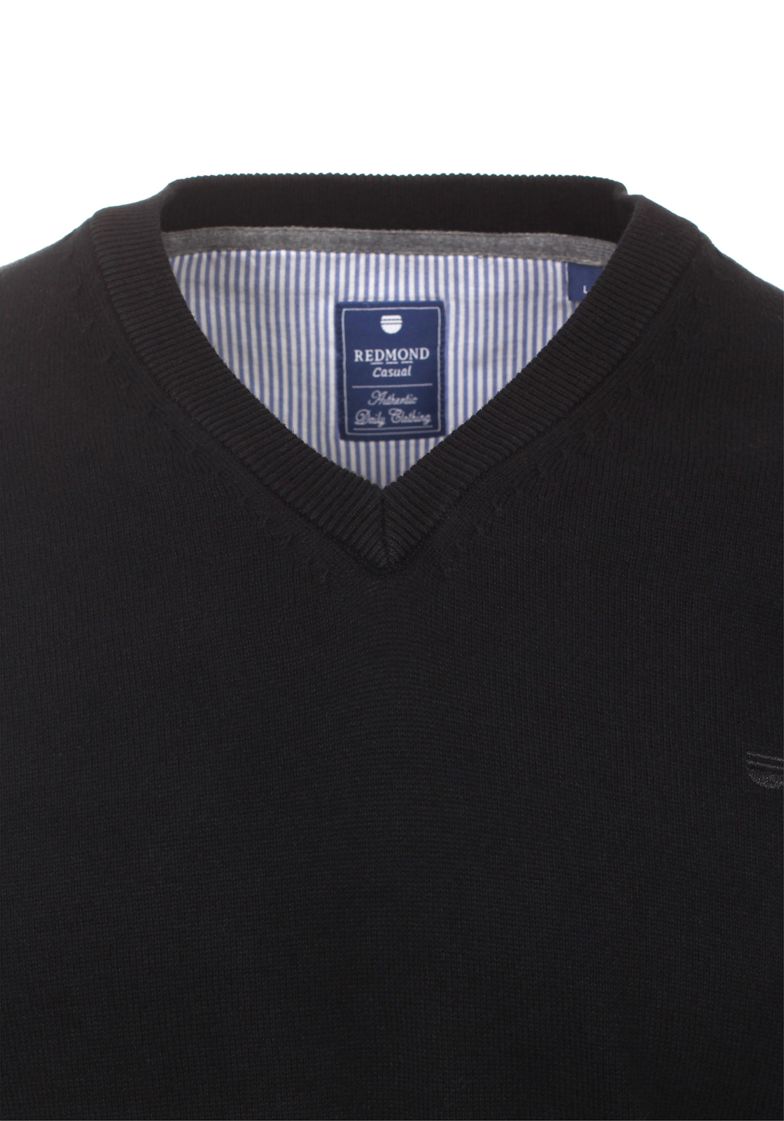 4-4049807049283-redmond-trui_HR Redmond heren trui katoen, V-hals, zwart