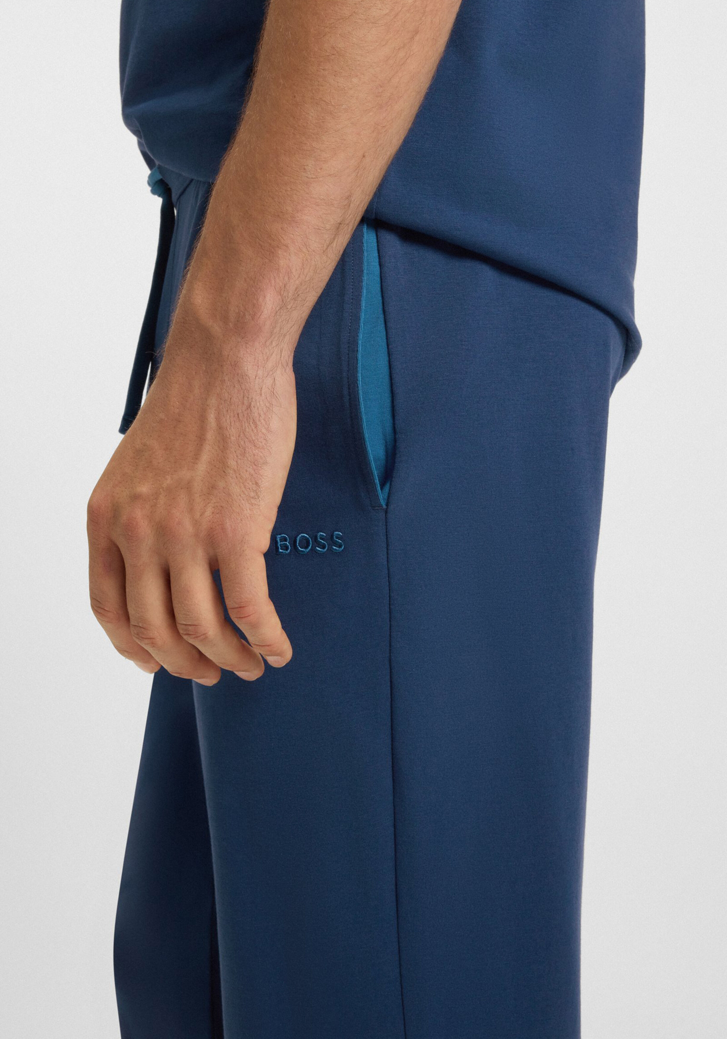 BOSS Mix&Match Pants, heren pyjama- of loungebroek, blauw