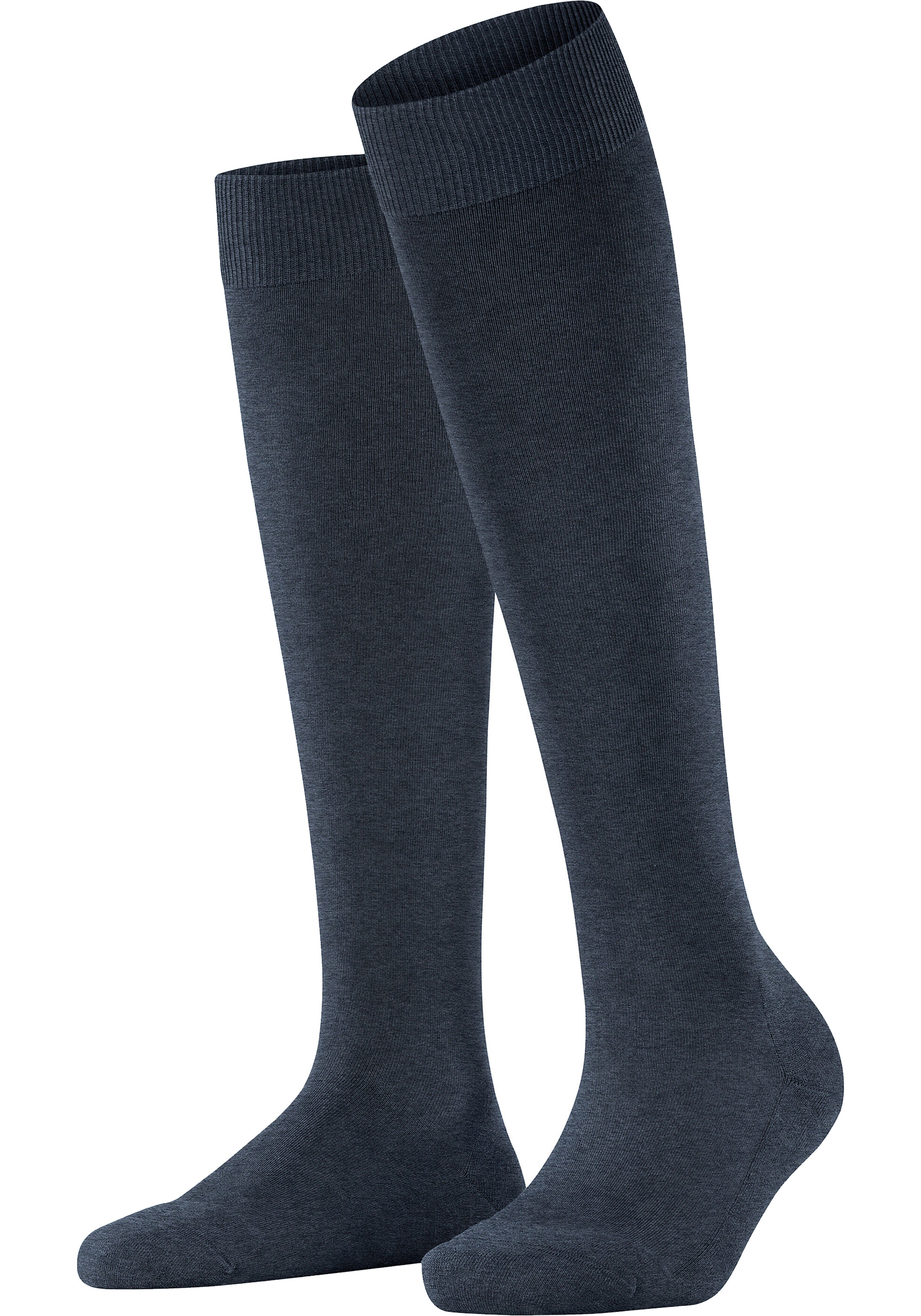 FALKE ClimaWool dames kniekousen, donkerblauw (navy mel.)