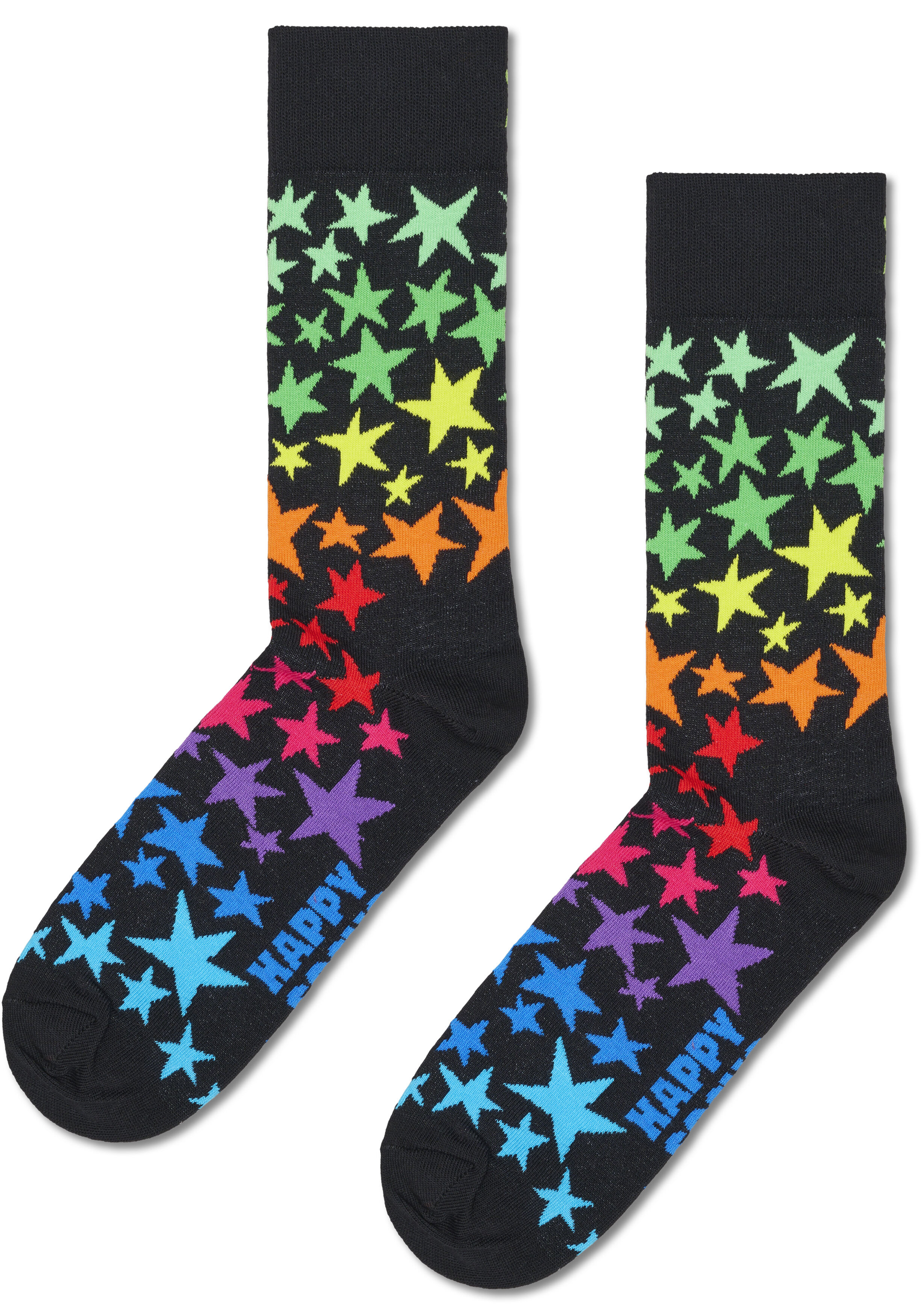 Happy Socks Star Cluster Sock, unisex sokken, zwart