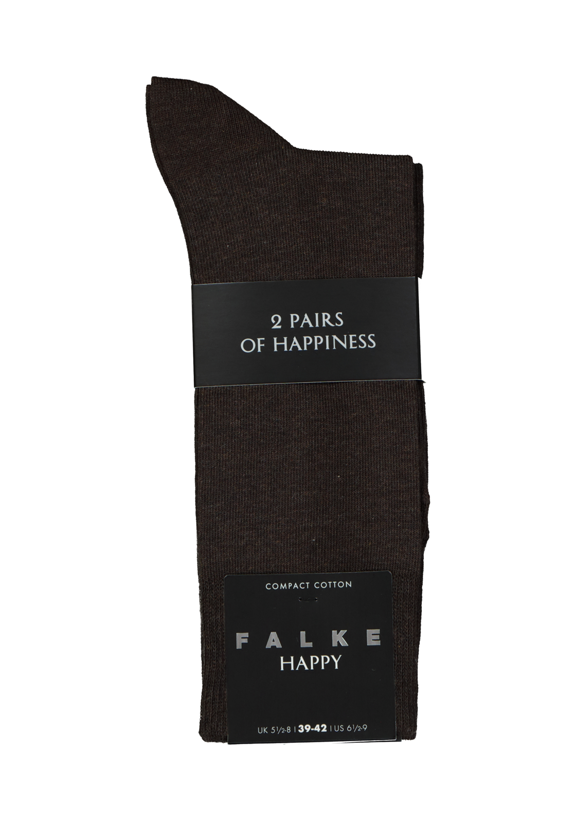 2-4043874491938_sok_HR FALKE Happy herensokken (2-pack), donkerbruin (dark brown)