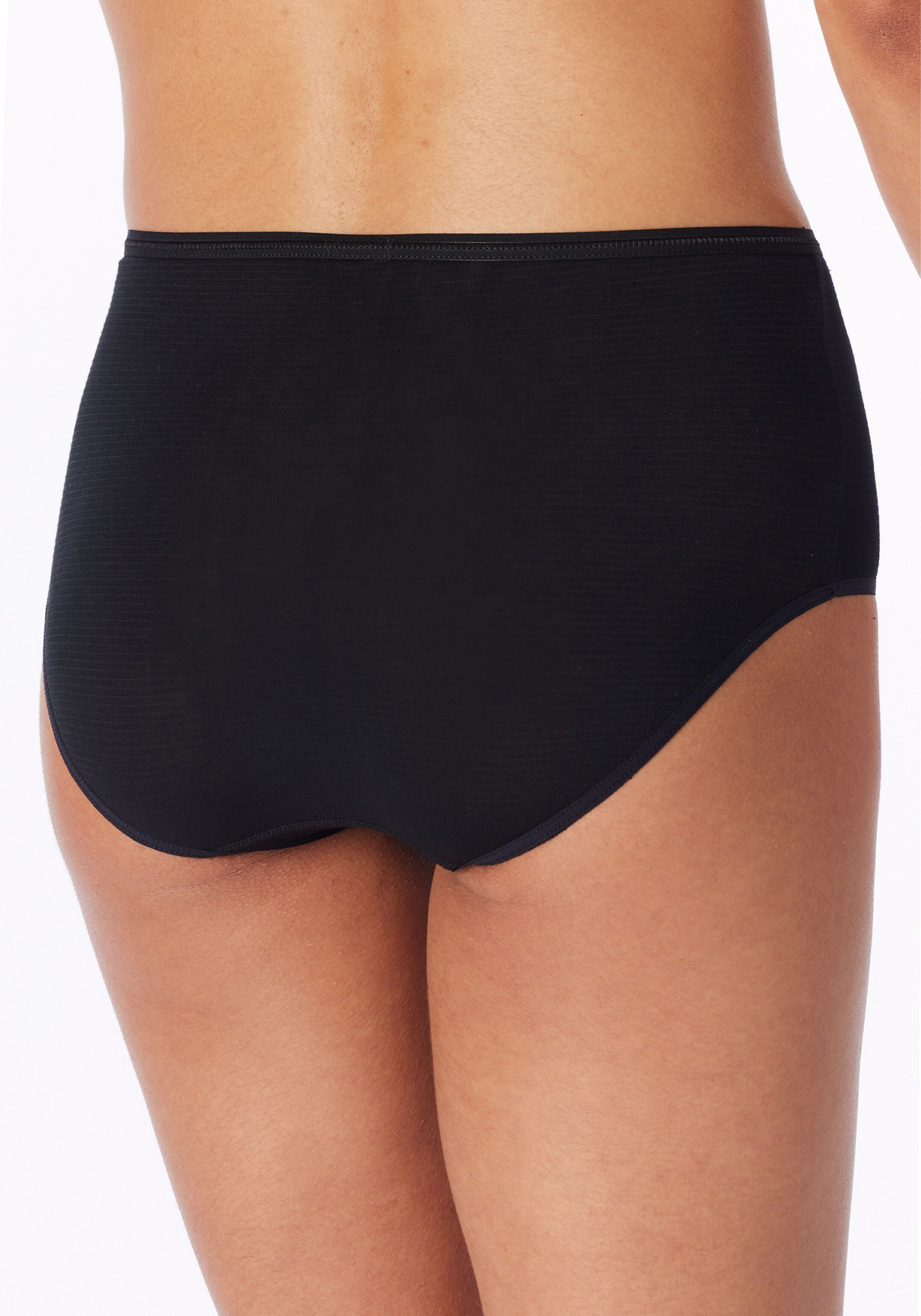SCHIESSER Modal Essentials slip (2-pack), dames midi slips zwart