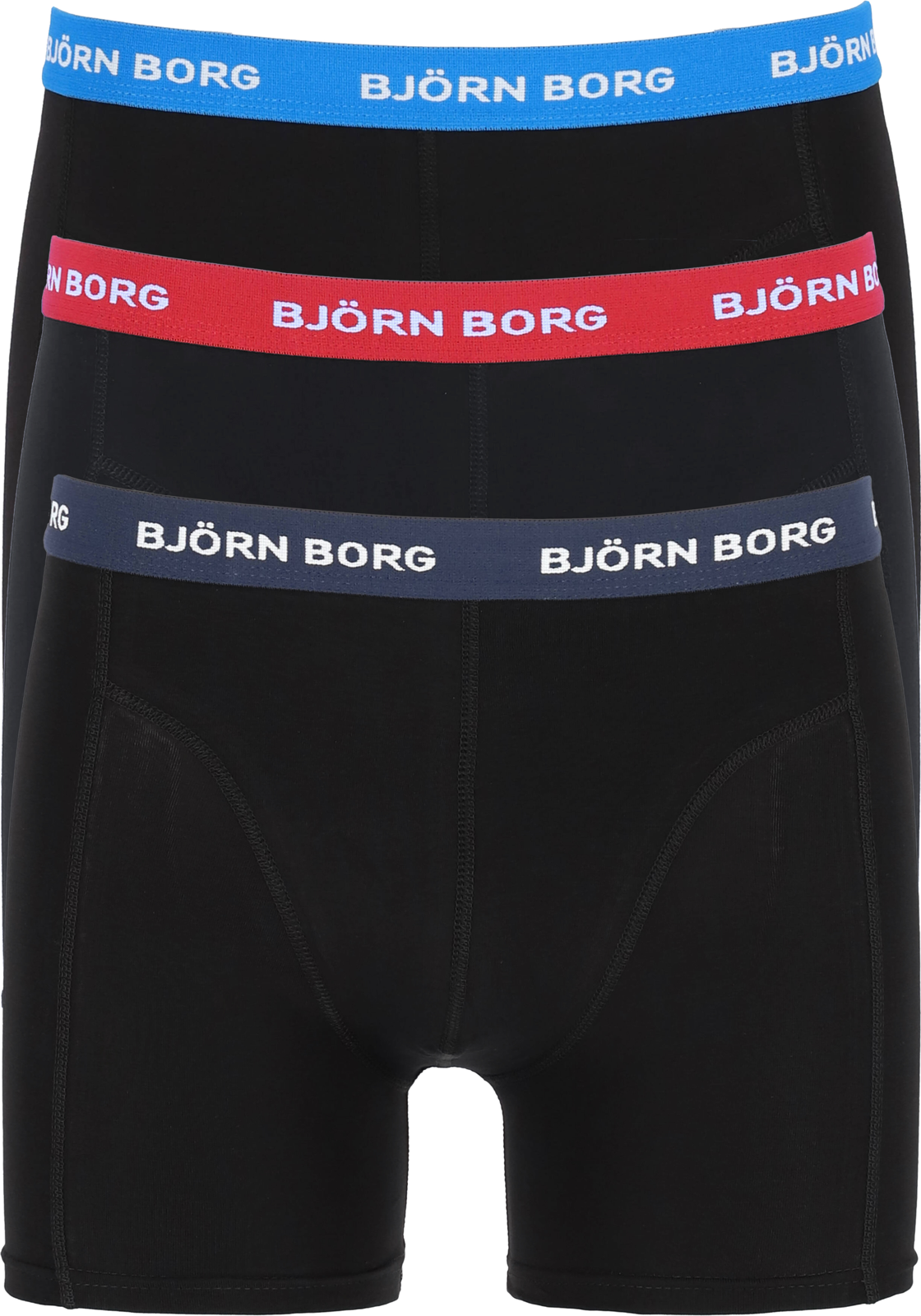 1-7321464261725-bjorn_borg-BB_9999102890012_BX_3P_licht_blauw_4foto_HR Bjorn Borg boxershorts Essential (3-pack), heren boxers normale lengte, zwart met gekleurde tailleband