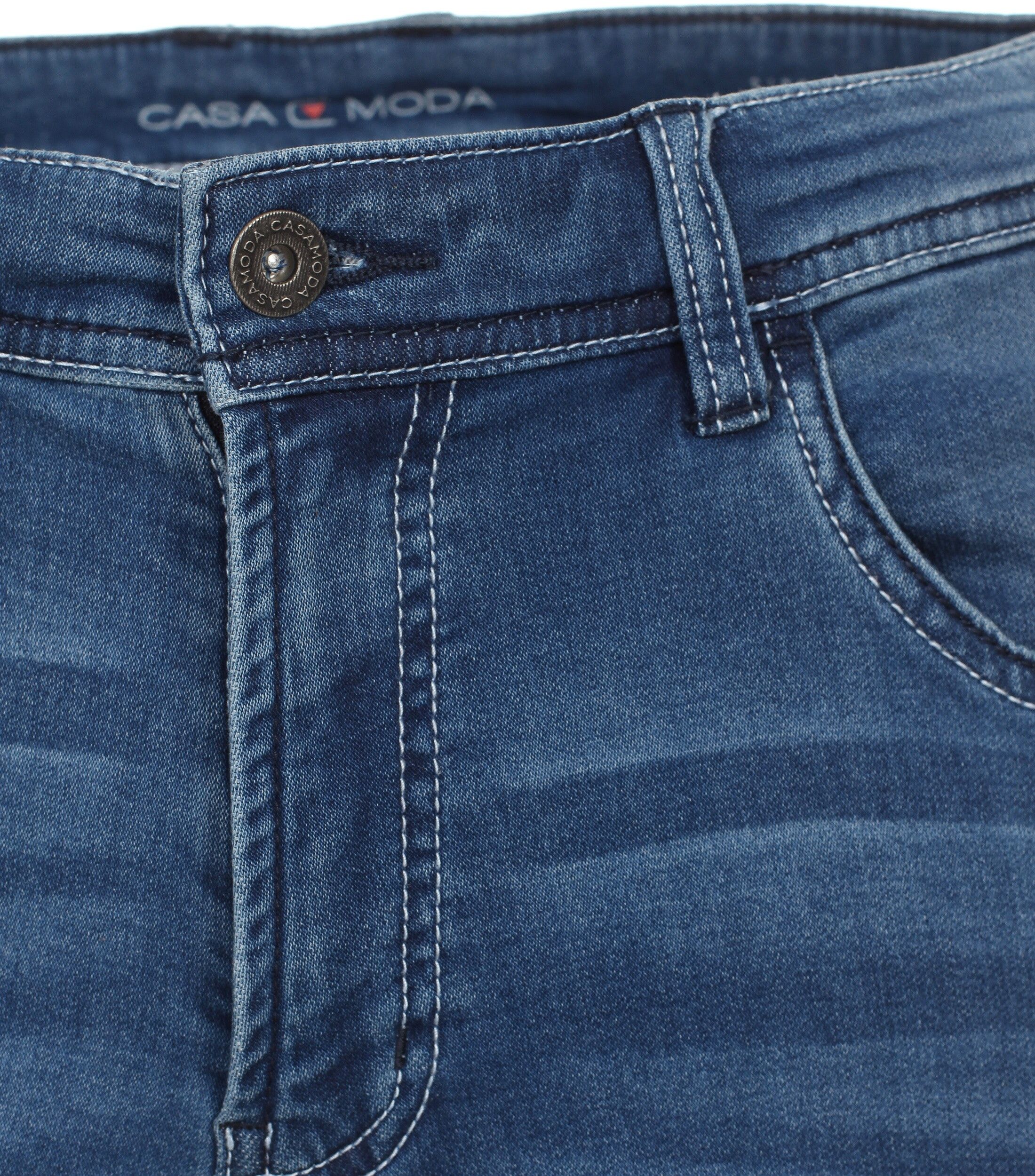 CASA MODA shorts STEVE, heren 5-pocket korte broek, blauw