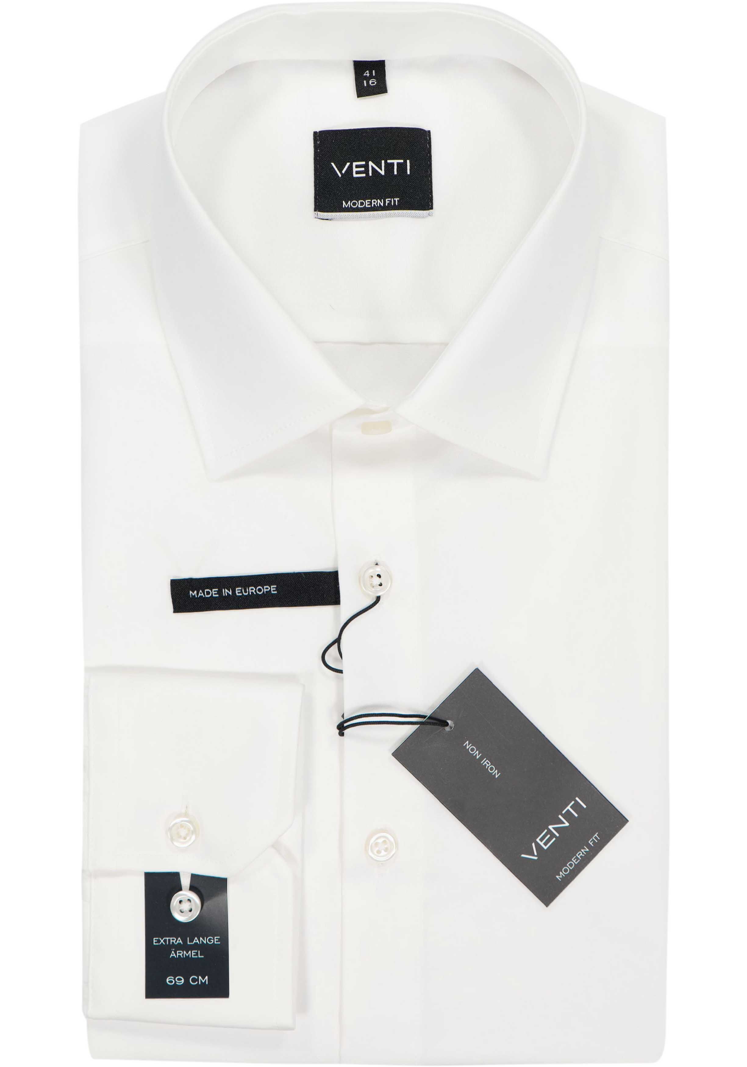 VENTI modern fit overhemd, mouwlengte 7, beige