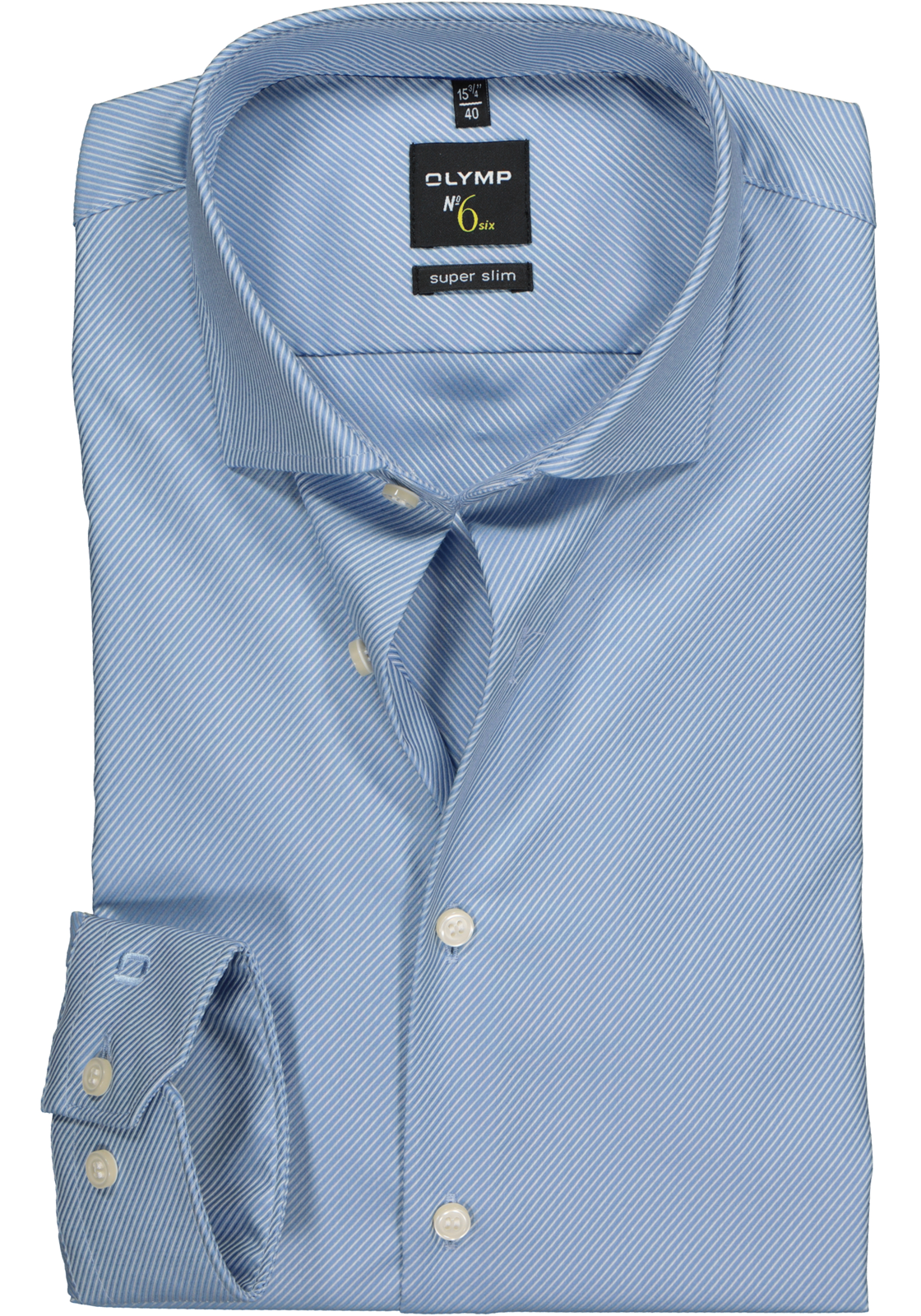 1-4057242705008_olymp-overhemd_HR OLYMP No. Six super slim fit overhemd, lichtblauw diamant twill