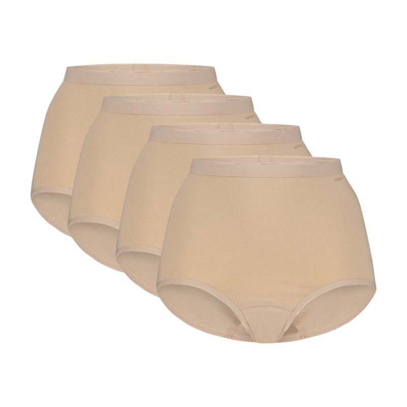 TEN CATE Basics women high waist (4-pack), dames High waist hoge taille, beige