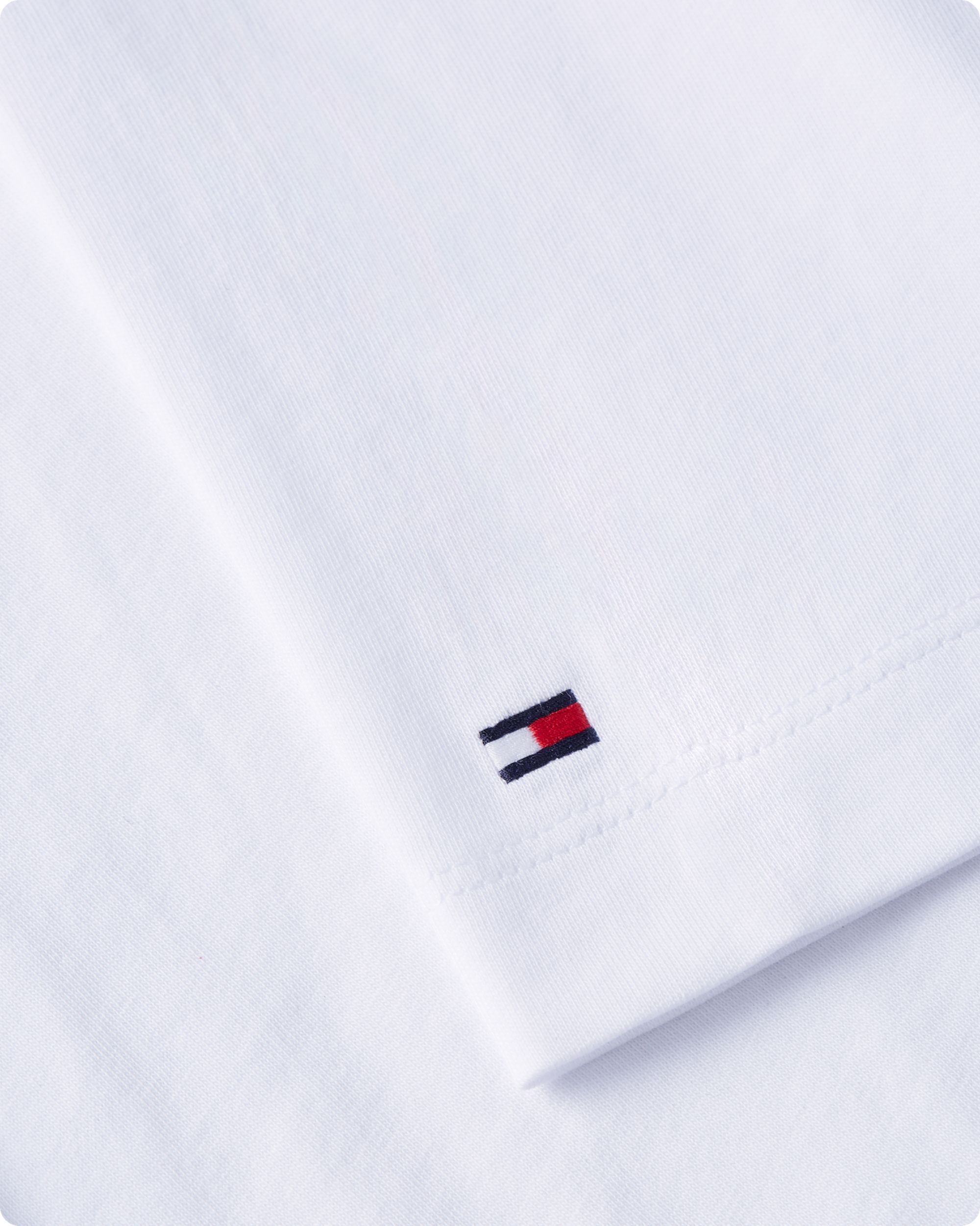Tommy Hilfiger Multicolour Hilfiger Tee, heren T-shirt korte mouw O-hals, wit