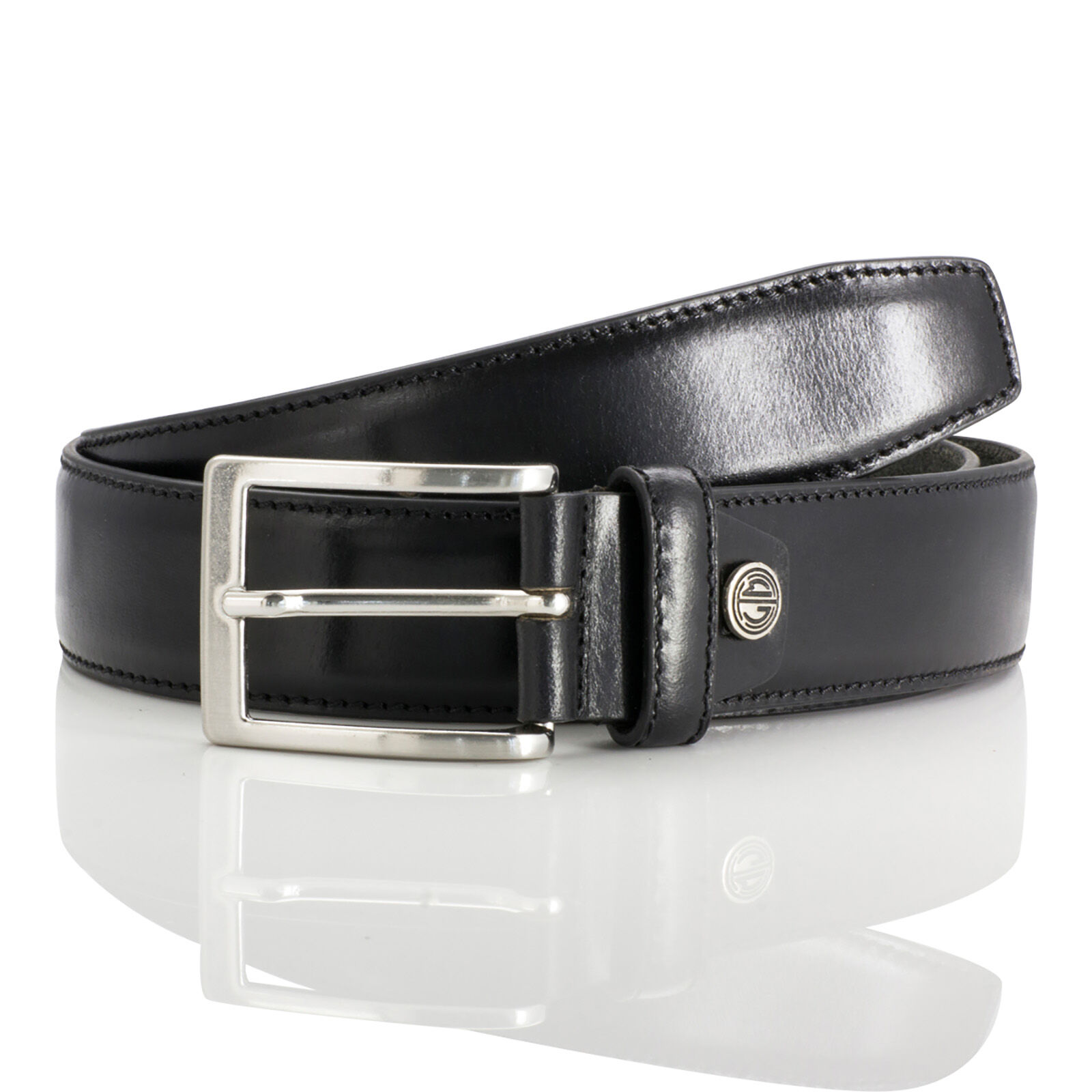 LINDENMANN leren heren riem, zwart