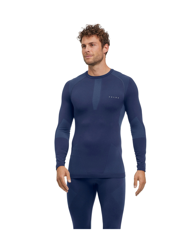 FALKE heren shirt met lange mouw Warm, thermoshirt, blauw (space blue) FALKE heren shirt met lange mouw Warm, thermoshirt, blauw (space blue)