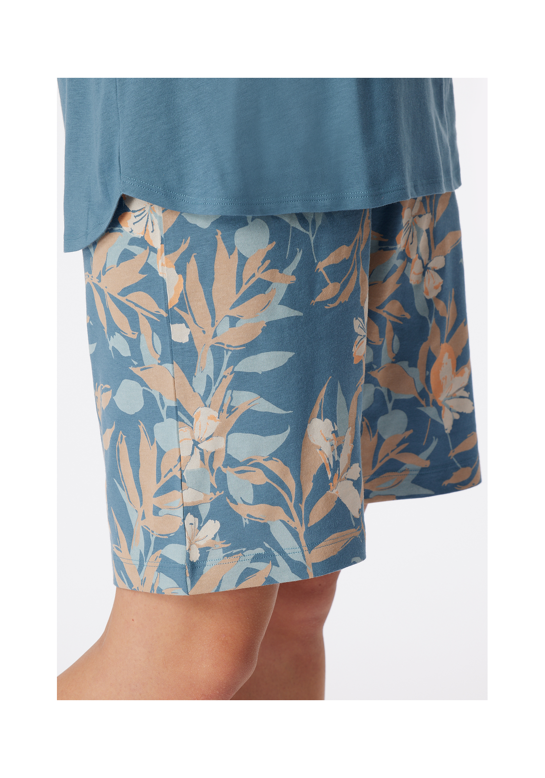 image_5_181235-808_4_1280x1280 SCHIESSER Comfort Nightwear shortamaset, dames pyjama shortama blauw-grijs