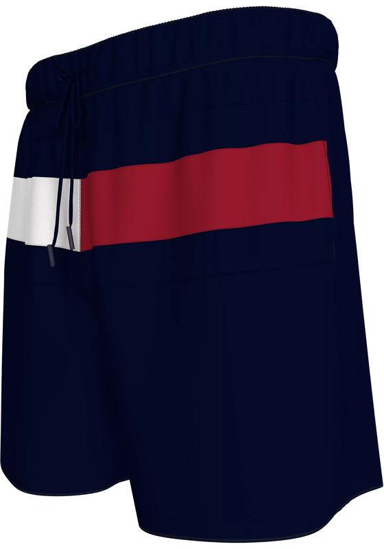 Tommy Hilfiger Medium Drawstring swimshort, heren zwembroek, donkerblauw Tommy Hilfiger Medium Drawstring swimshort, heren zwembroek, donkerblauw
