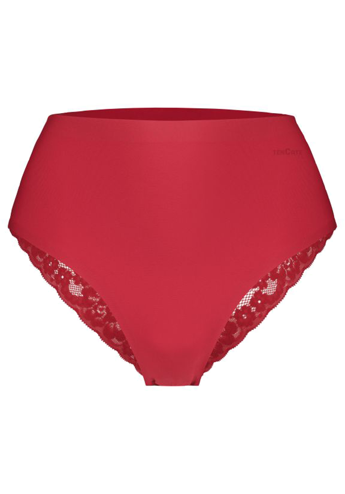 TEN CATE Secrets Lace women high waist brazilian met kant (1-pack), dames slip hoge taille, rood TEN CATE Secrets Lace women high waist brazilian met kant (1-pack), dames slip hoge taille, rood