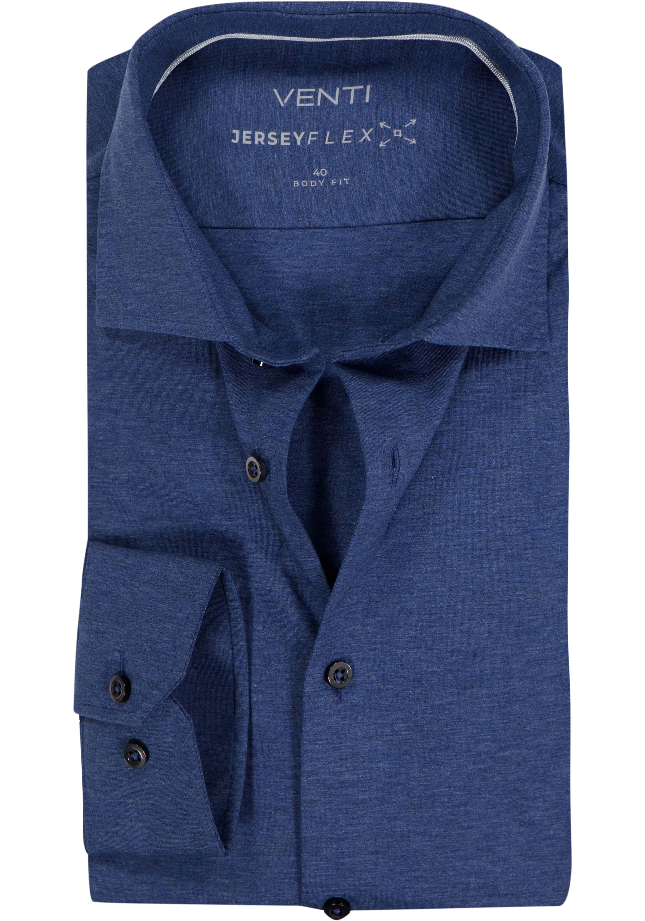 VENTI body fit overhemd, jersey, blauw