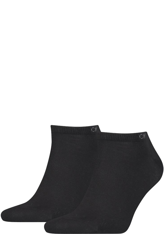 Calvin Klein Sneaker (2-pack), heren enkelsokken, zwart Calvin Klein Sneaker (2-pack), heren enkelsokken, zwart