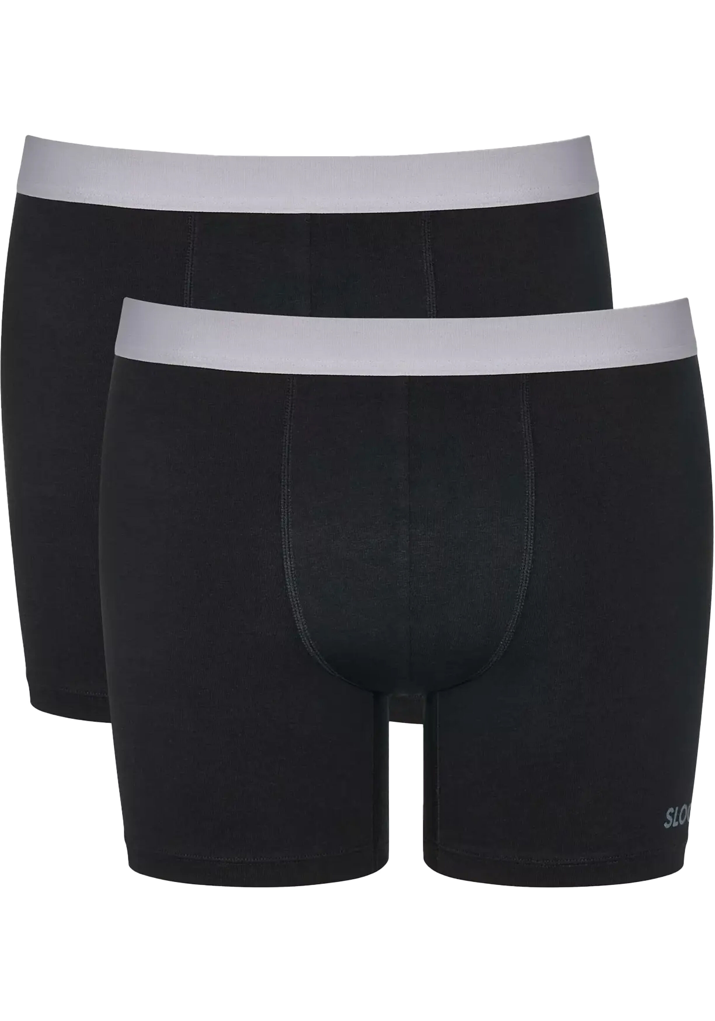Sloggi Men GO ABC 2.0 Short, heren boxershort korte pijp (2-pack), zwart