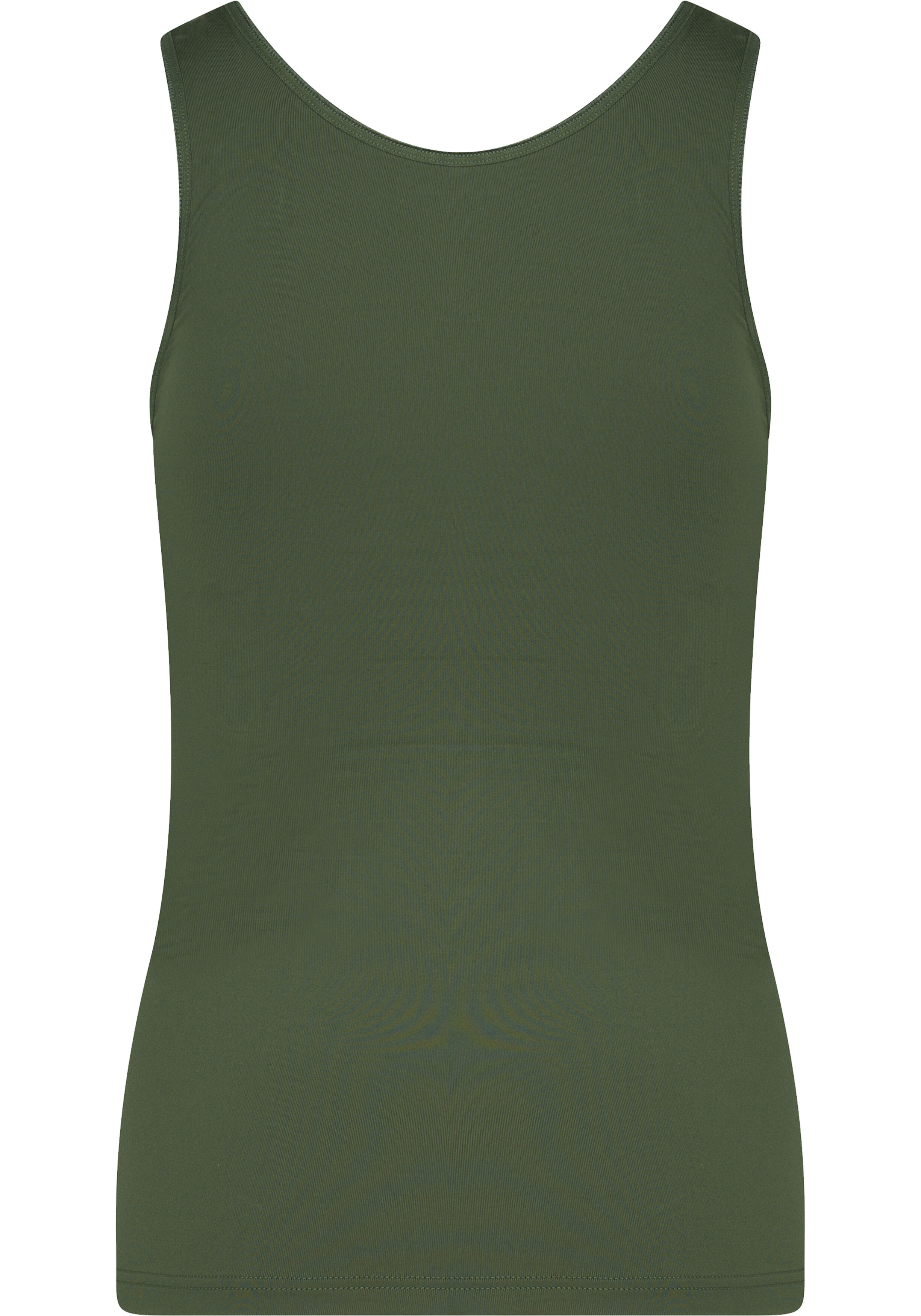 RJ Bodywear Pure Color dames top (1-pack), hemdje met brede banden, donkergroen