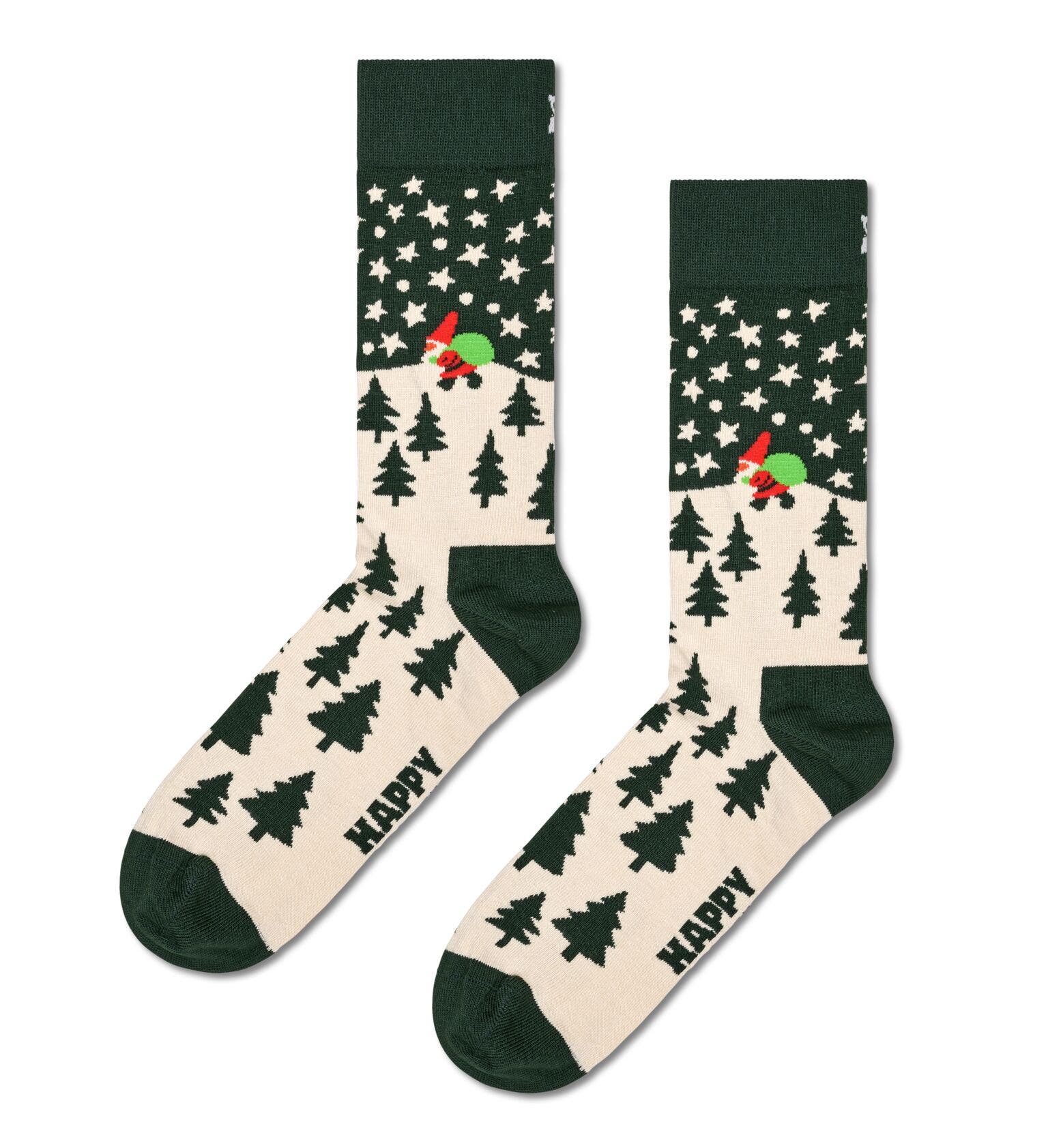 Happy Socks Snow Globe Sock Gift Set (1-pack), unisex sokken in cadeauverpakking, donkergroen