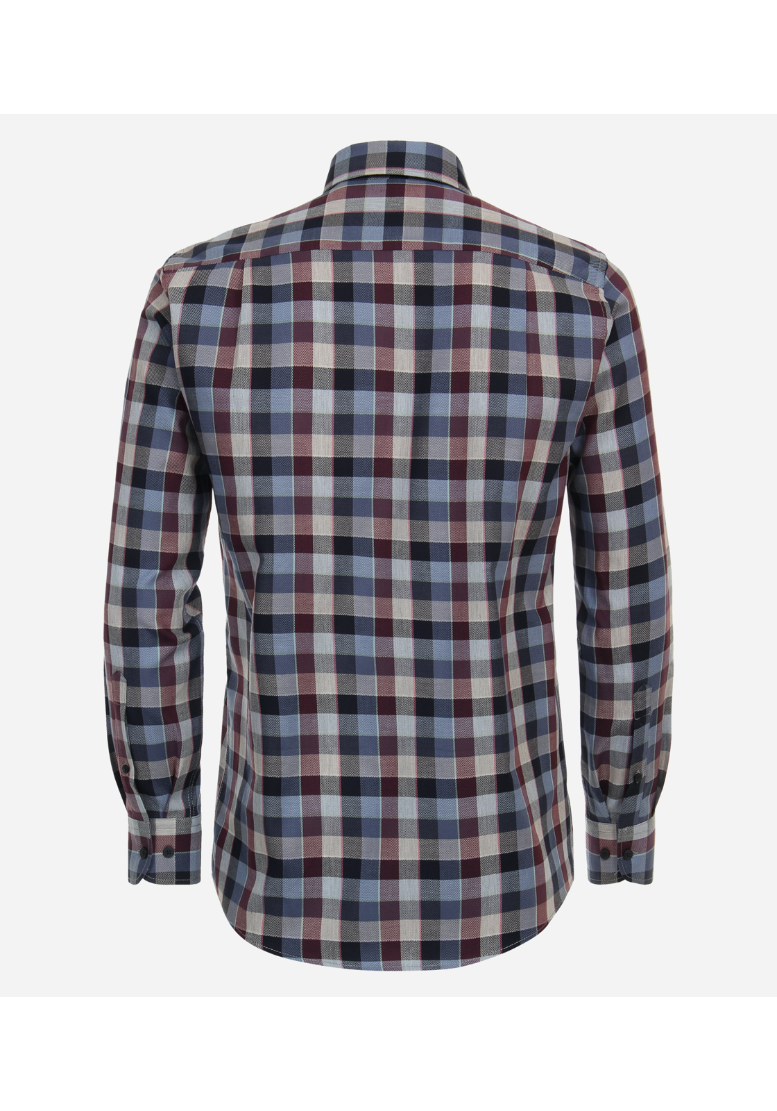 image_3_e80b4e56803171b9e8e4089b98e8985djpgautoformatbgF3F3F3blend-alpha100blend-colorF3F3F3blend-modedarkenfitclampp CASA MODA Sport casual fit overhemd, dobby, rood geruit