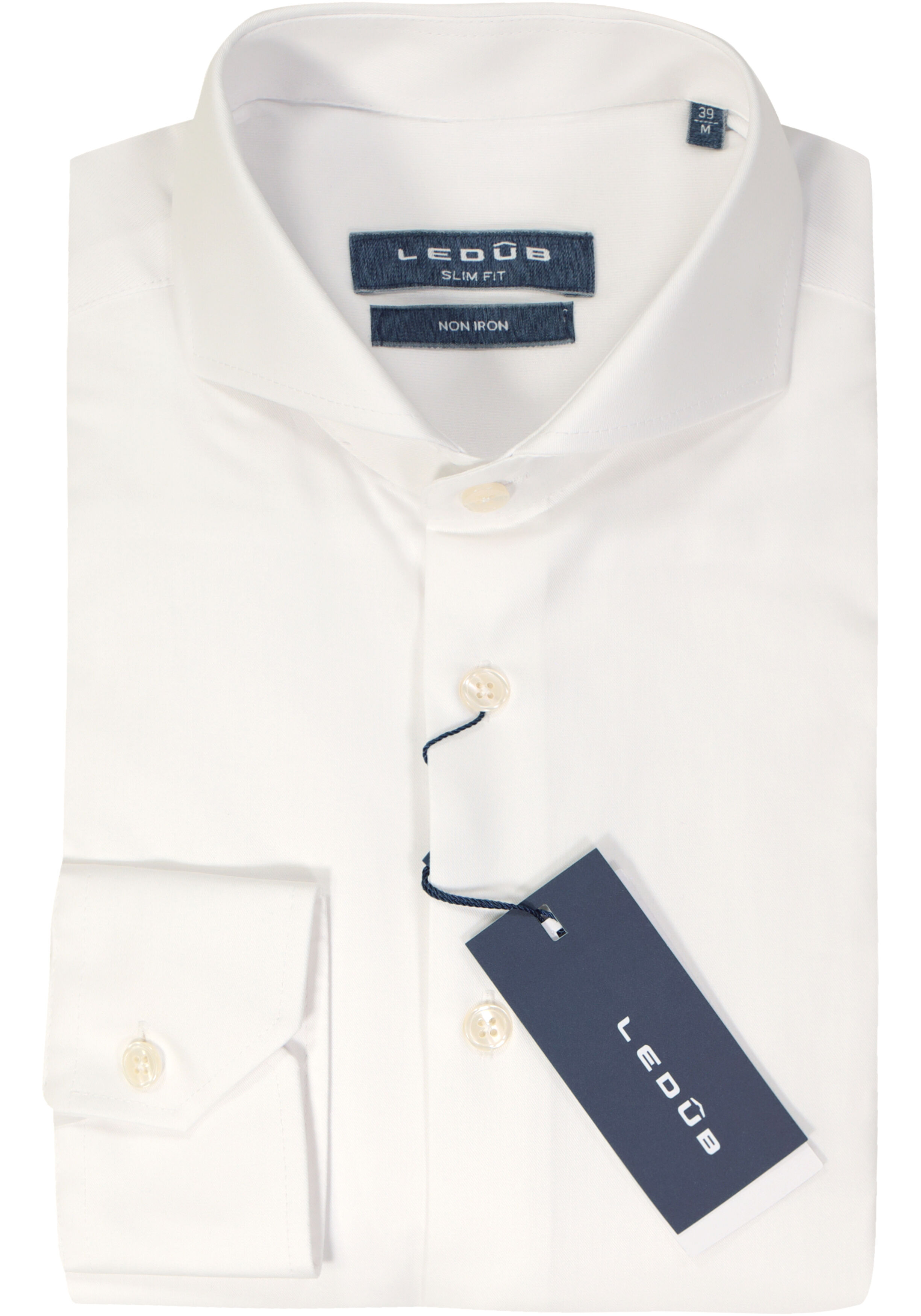 Ledub modern fit overhemd, wit