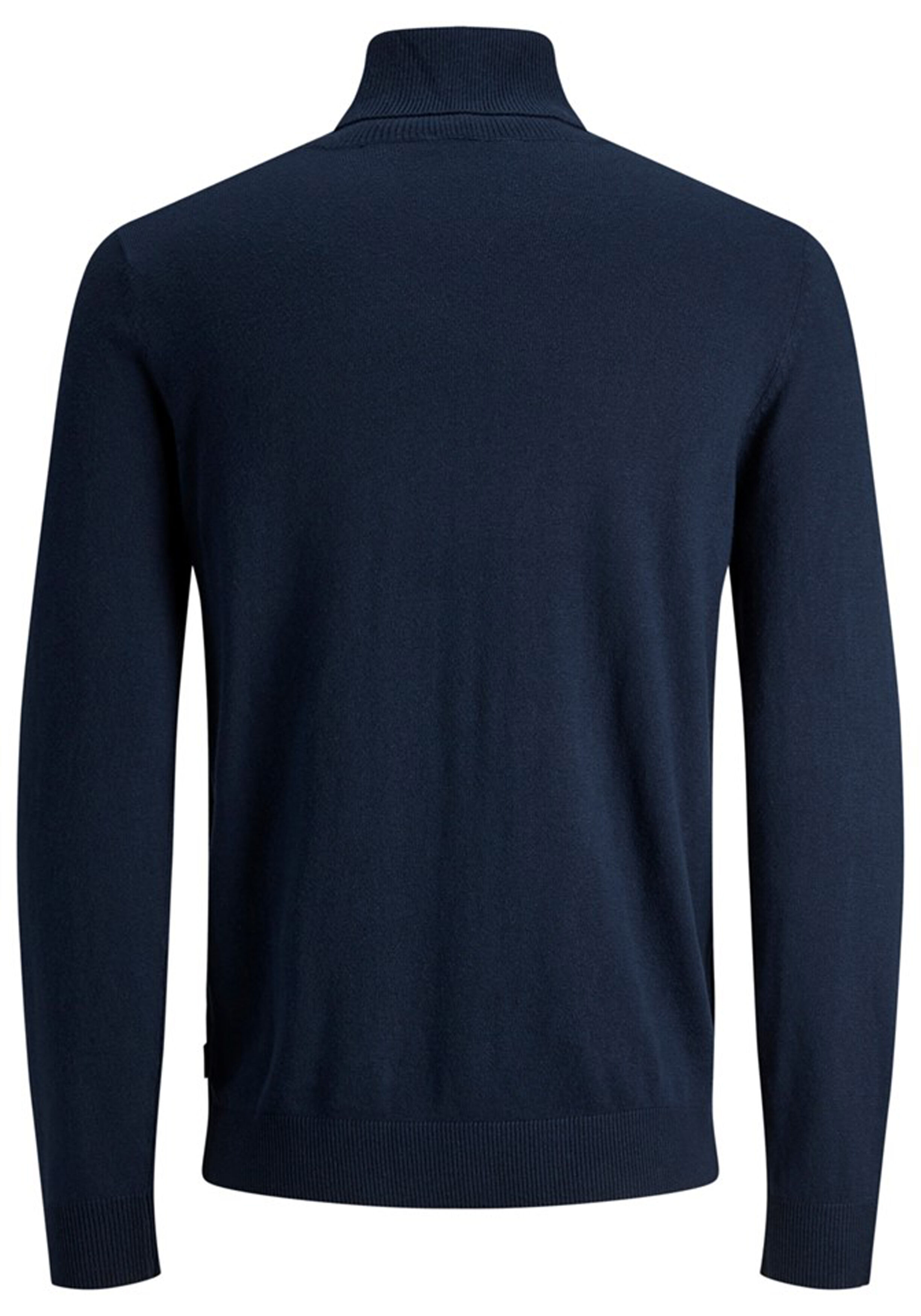 JACK & JONES slim fit coltrui katoen, donkerblauw