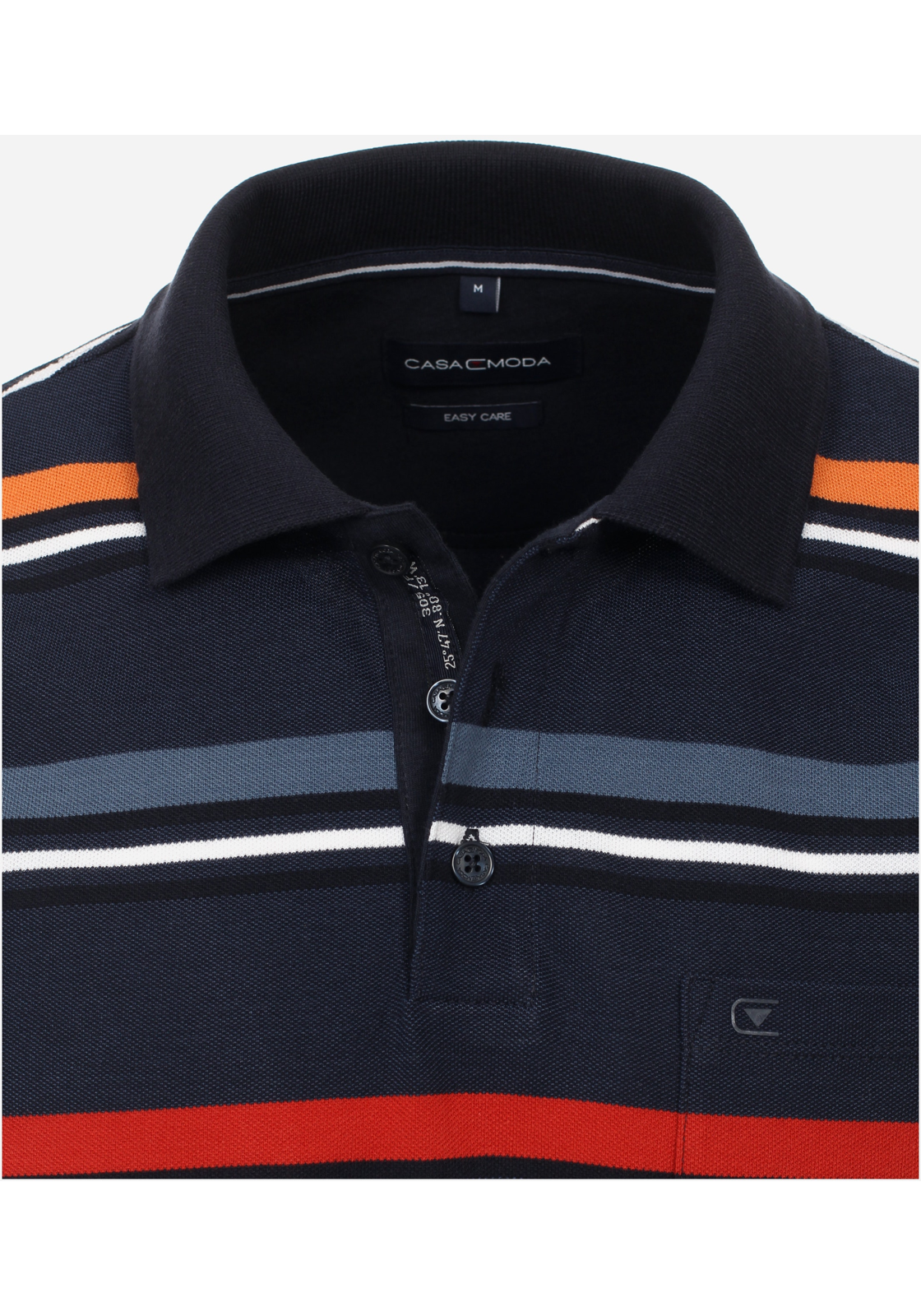 image_4_f4079f3308b6ae674c4497caddbedce8jpgautoformatbgF3F3F3blend-alpha100blend-colorF3F3F3blend-modedarkenfitclampp CASA MODA comfort fit heren polo, blauw met oranje gestreept