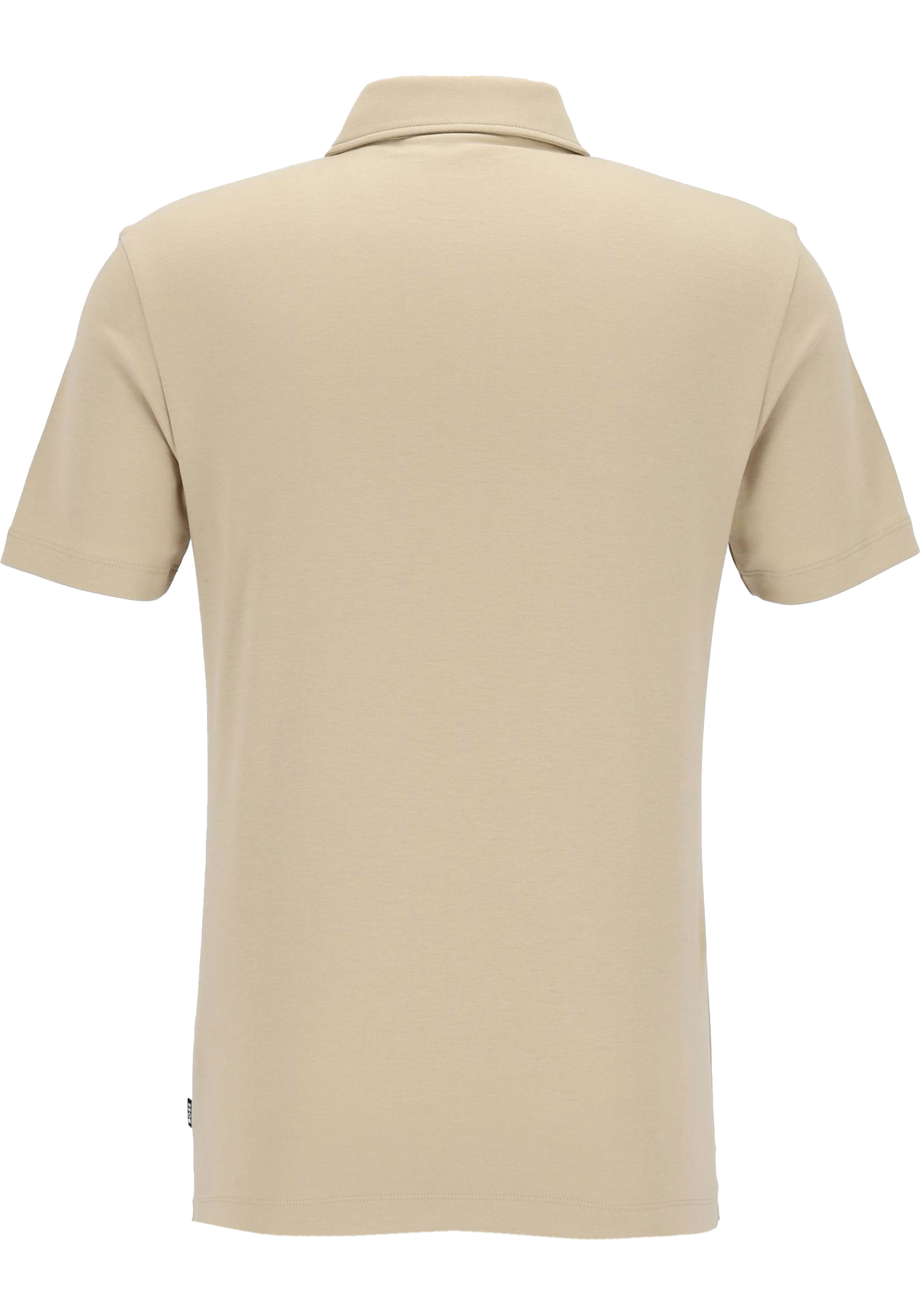 BOSS Palosh slim fit heren polo, pique, licht beige