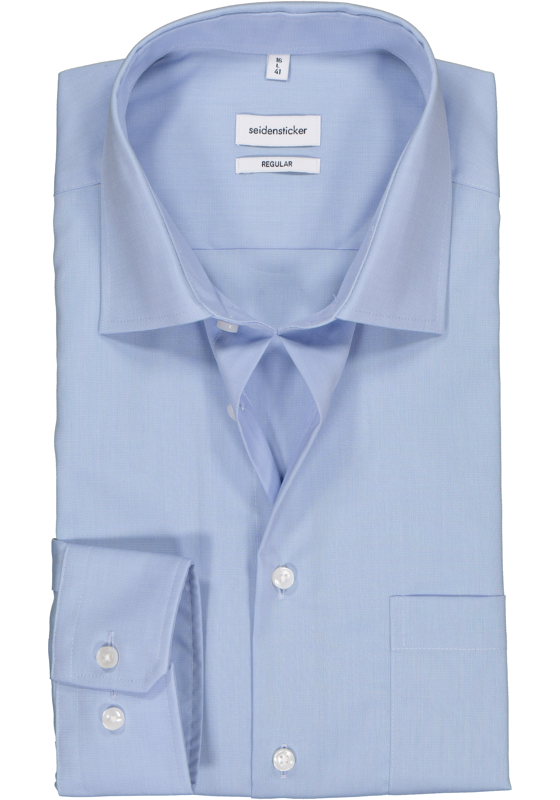 Seidensticker regular fit overhemd, lichtblauw fil a fil Seidensticker regular fit overhemd, lichtblauw fil a fil