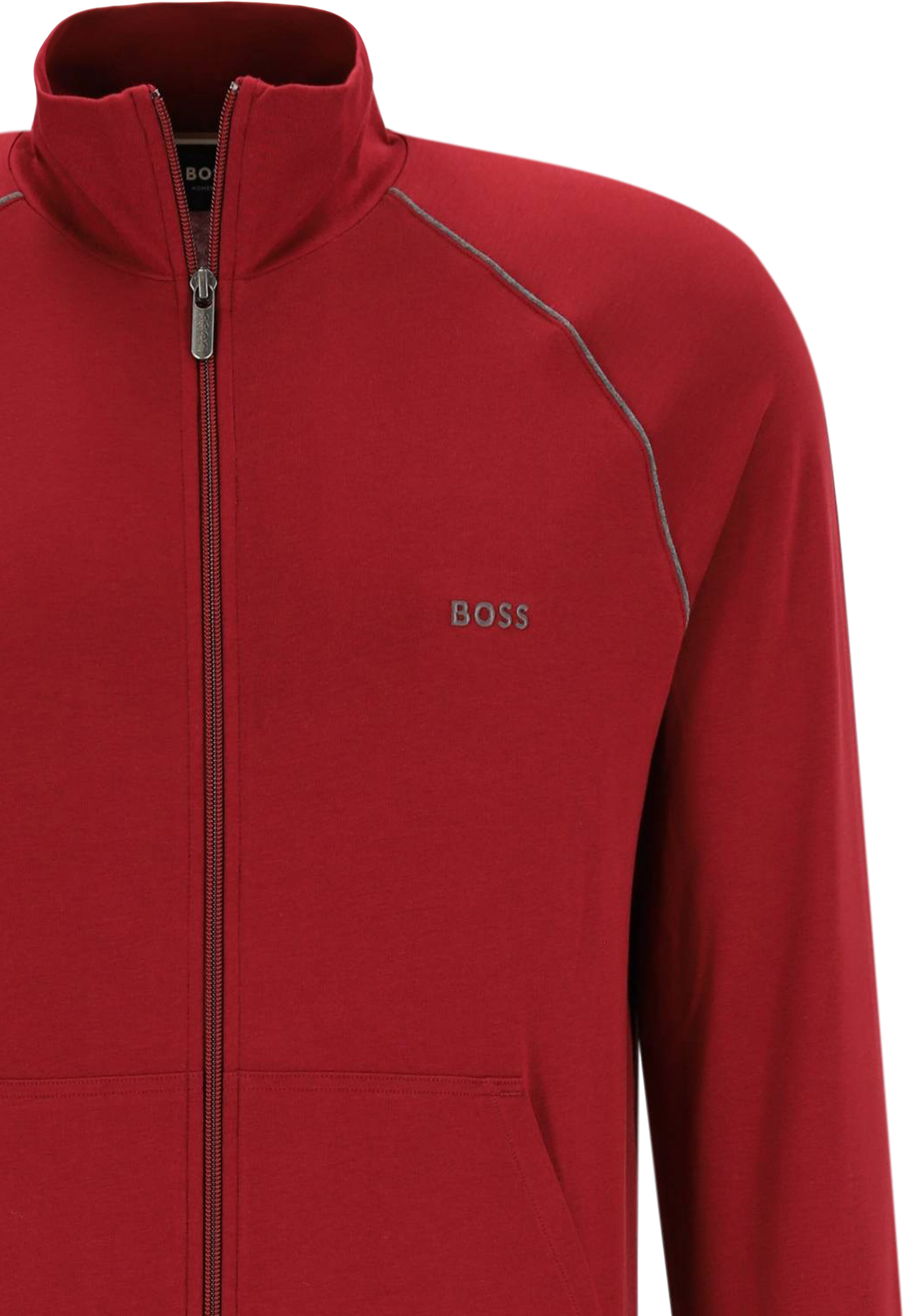 BOSS Mix&Match Jacket, heren lounge vest, donkerrood