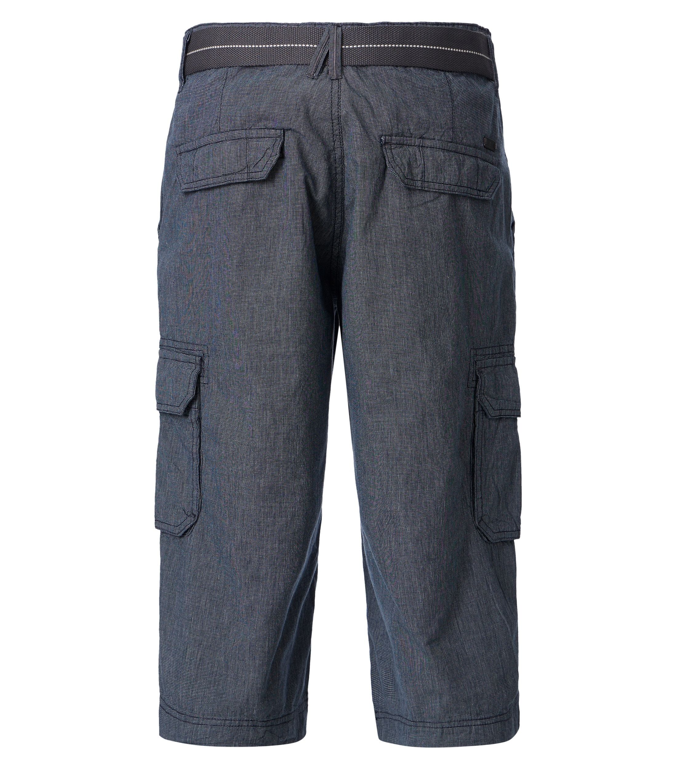 CASA MODA driekwart bermuda BEN, heren cargo bermuda over de knie, blauw