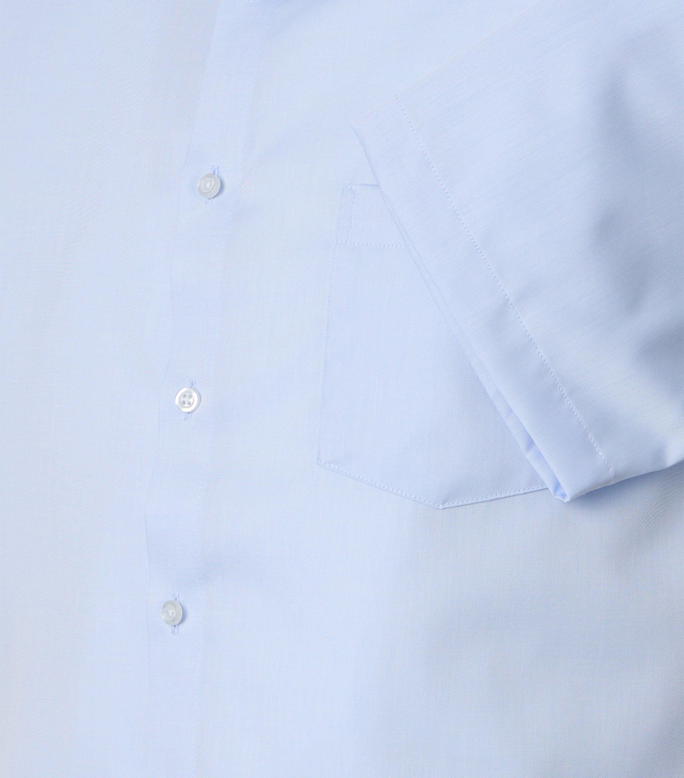 VENTI modern fit overhemd, korte mouw, twill, lichtblauw