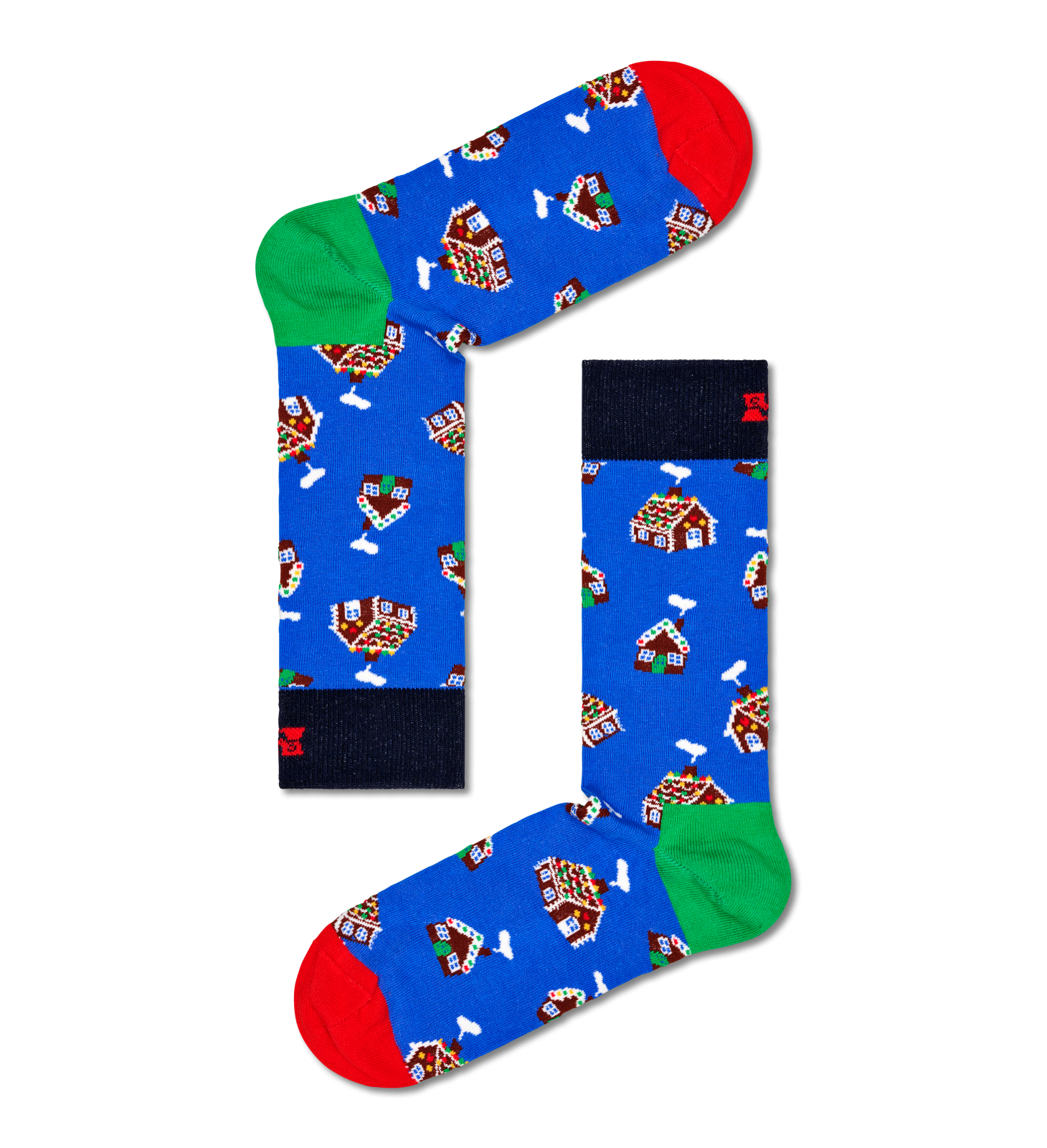 Happy Socks Gingerbread House Socks Gift Set (4-pack), unisex sokken in cadeauverpakking