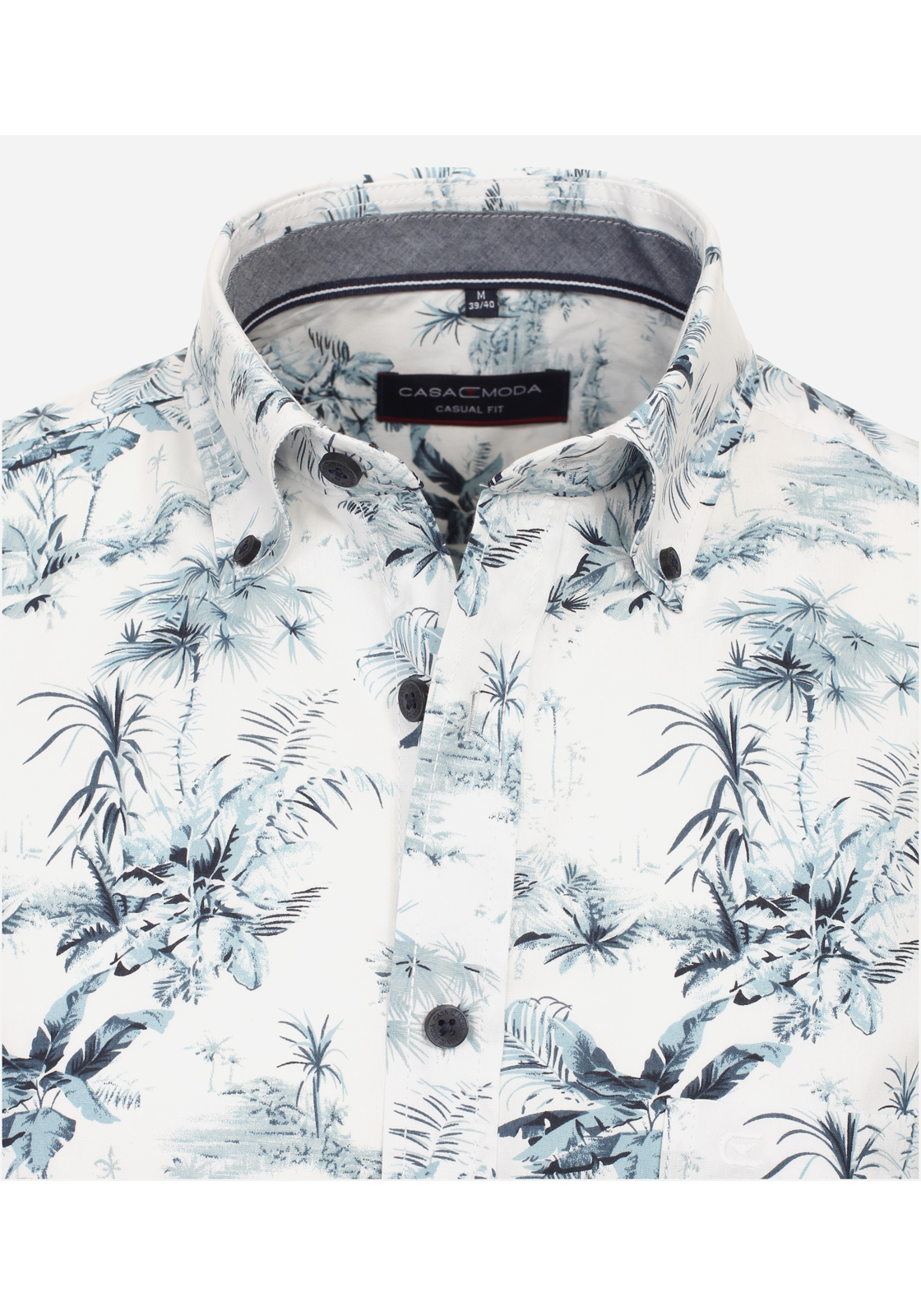 image_4_2d72d4dd34613d87a376f16458f96b6cjpgautoformatbgF3F3F3blend-alpha100blend-colorF3F3F3blend-modedarkenfitclampp CASA MODA Sport casual fit overhemd, korte mouw, popeline, blauw dessin