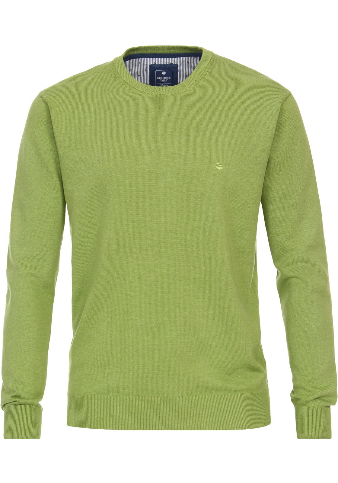 Redmond heren trui katoen, O-hals, groen (middeldik) Redmond heren trui katoen, O-hals, groen (middeldik)