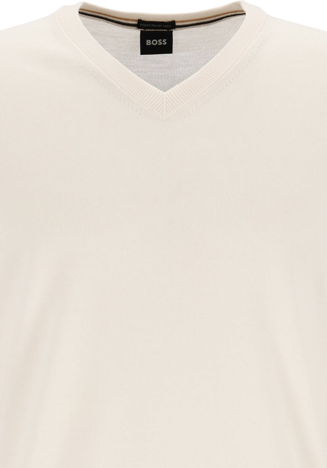 4-4063537034289-BOSS-BOSS_TR_wit_50468261131_detail_HR BOSS Melba slim fit trui wol, heren pullover met V-hals, wit