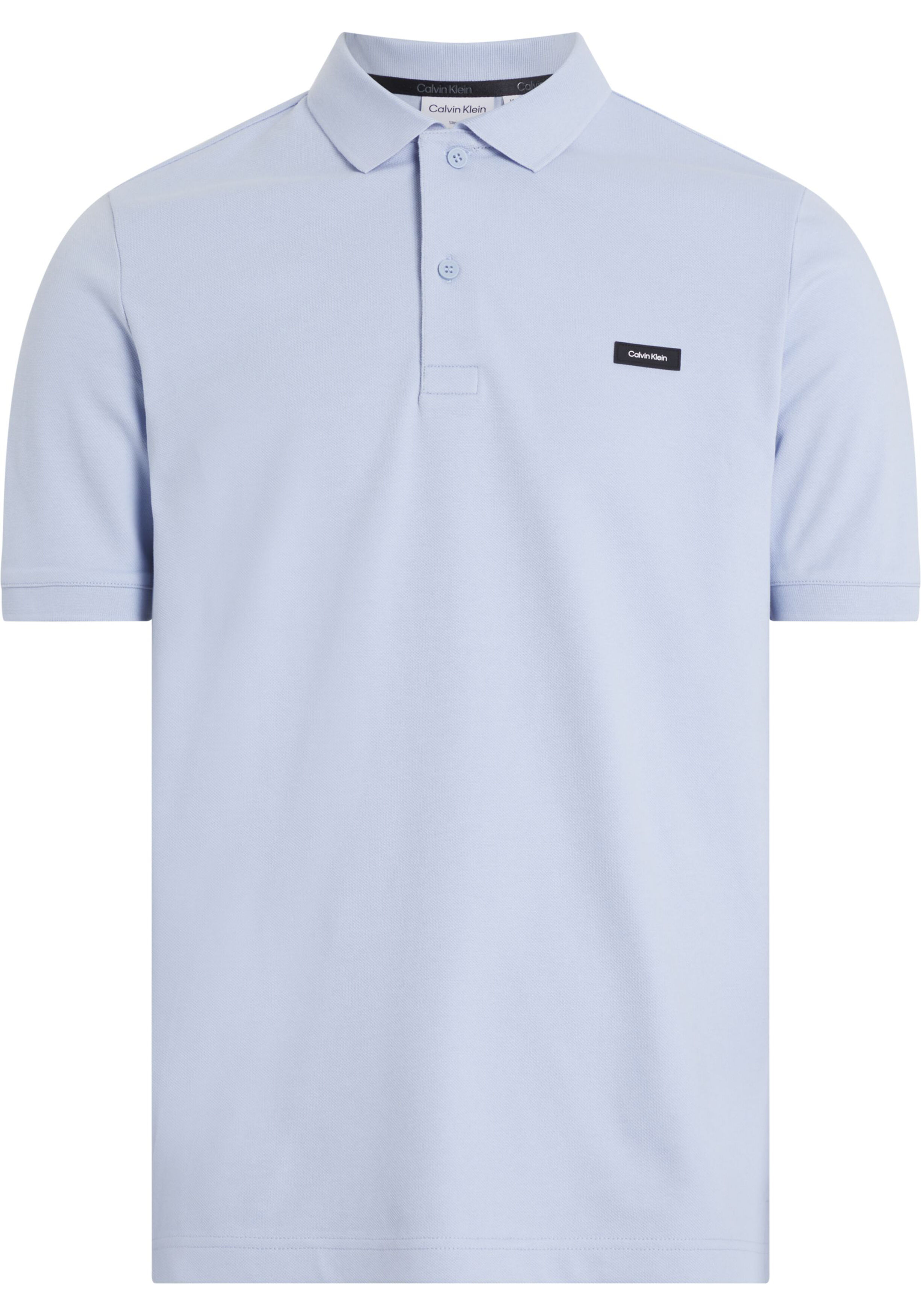 Calvin Klein Stretch Pique Slim Polo, heren poloshirt, lichtblauw