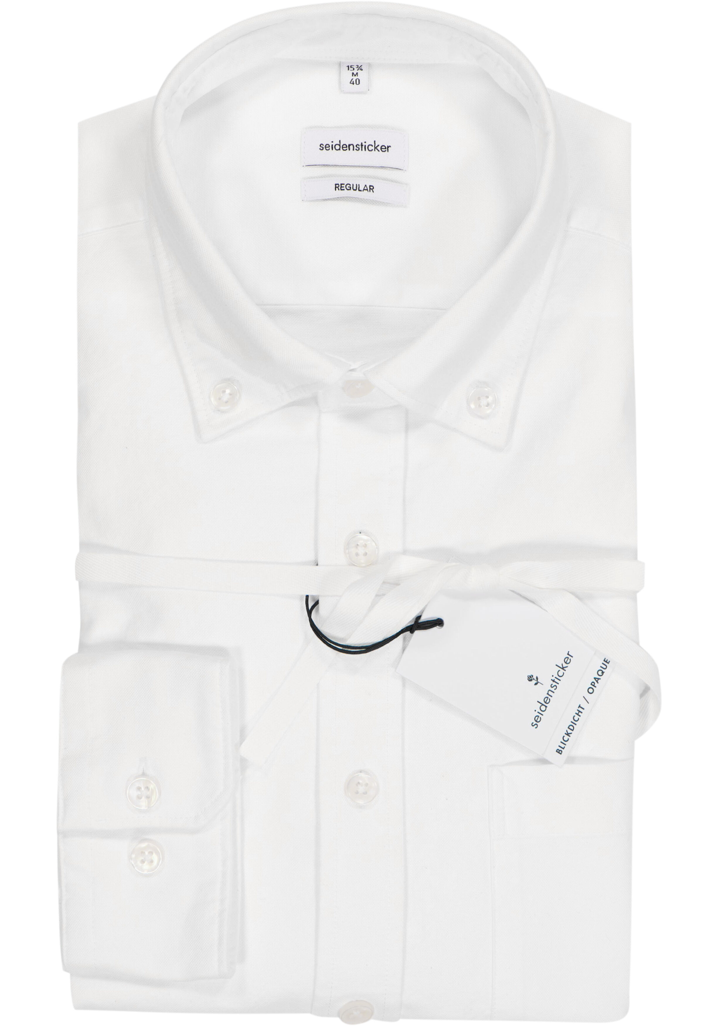 Seidensticker regular fit overhemd, popeline, wit