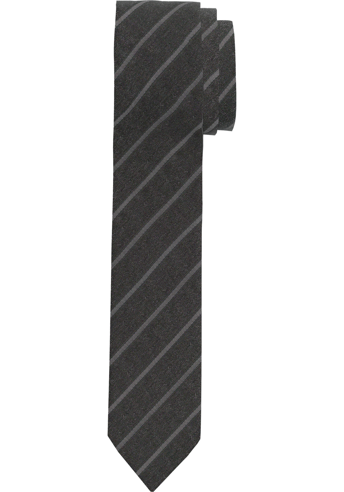 1-4066425252581-olymp-accessoire_HR OLYMP extra smalle stropdas, antraciet gestreept