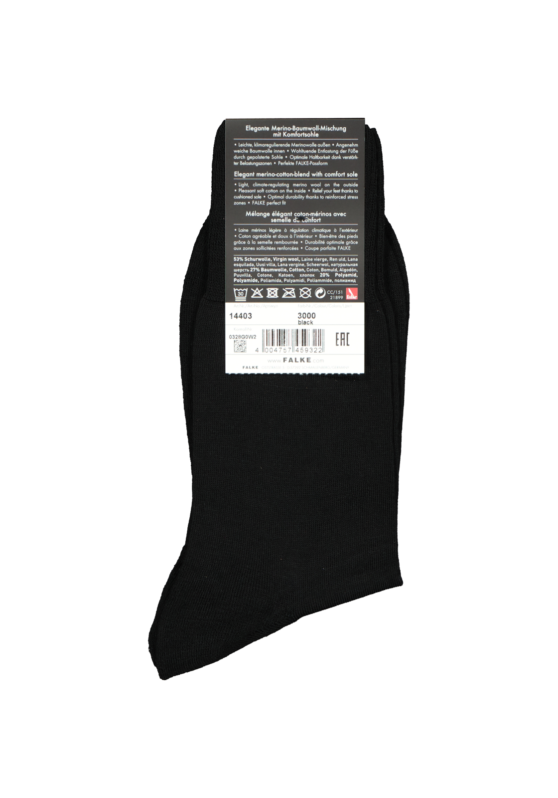 4-4004757459322_falke_sokken__HR FALKE Airport Plus herensokken, zwart (black)