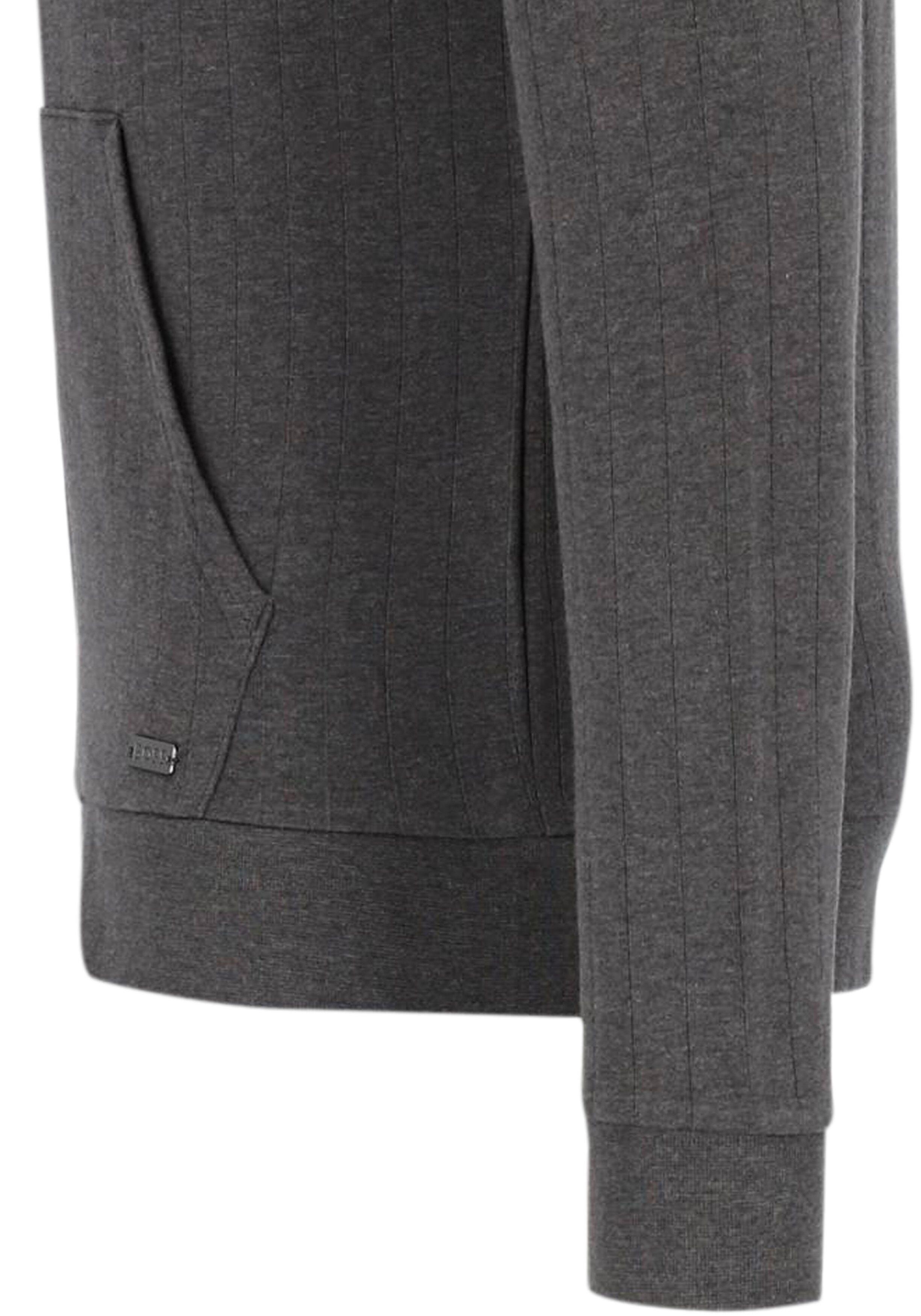 BOSS Heritage Jacket, heren lounge vest met capuchon, middengrijs