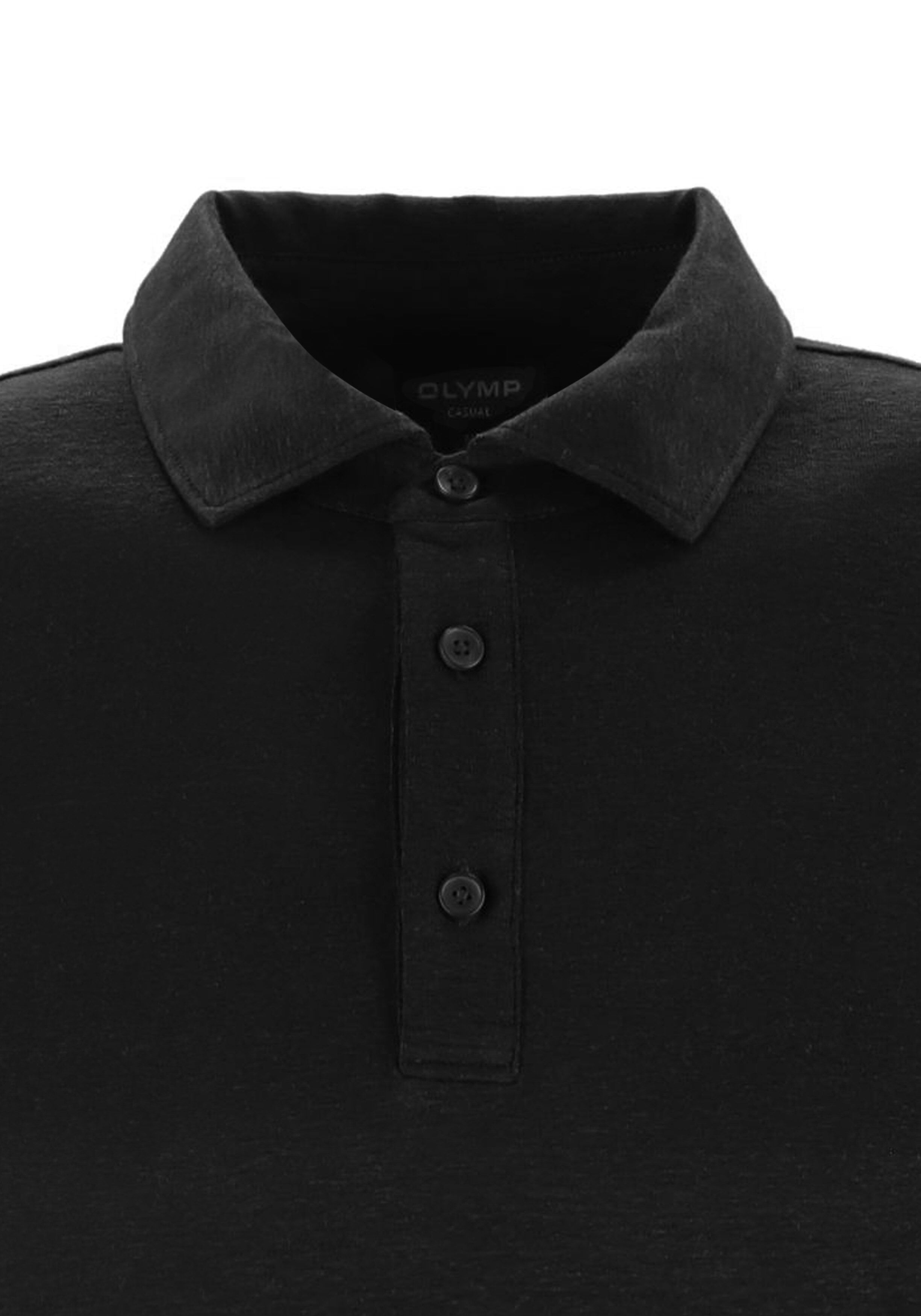 OLYMP Polo Casual, modern fit polo, zwart