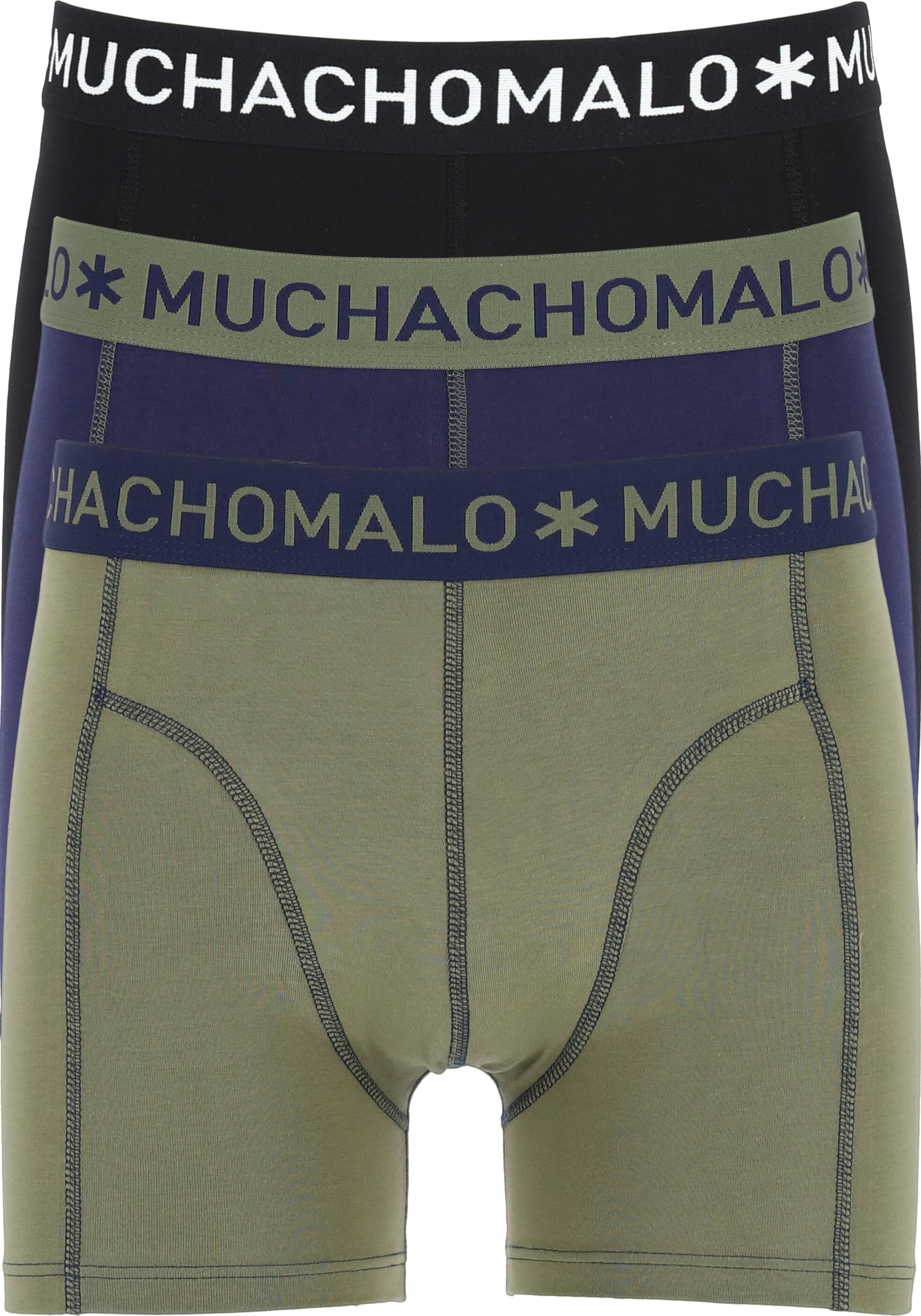 Muchachomalo boxershorts, 3-pack, blauw, groen, zwart    
