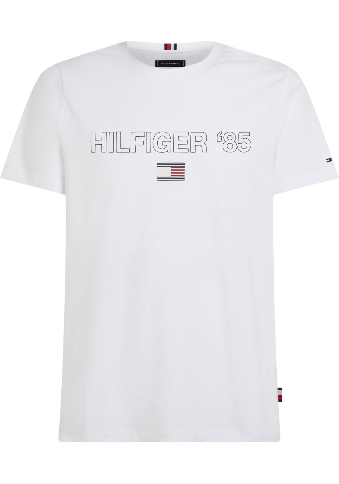 image_2_MW0MW34427YBR_F_C4101wid2000amphei2000ampop_usm1710 Tommy Hilfiger Hilfiger 85 Tee, heren T-shirt korte mouw O-hals, wit
