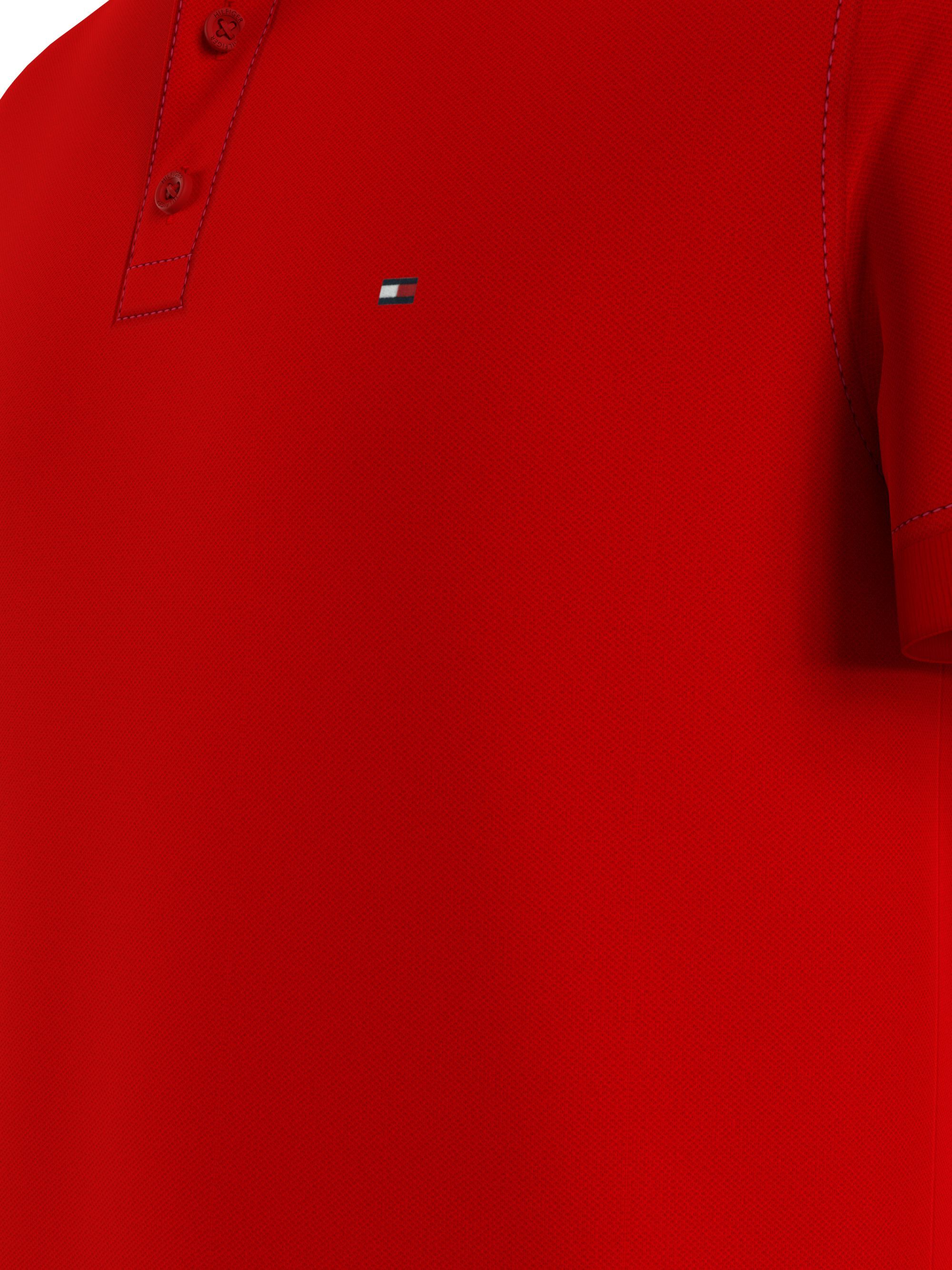 Tommy Hilfiger Mao Rwb Tipped Slim Polo, heren poloshirt, rood