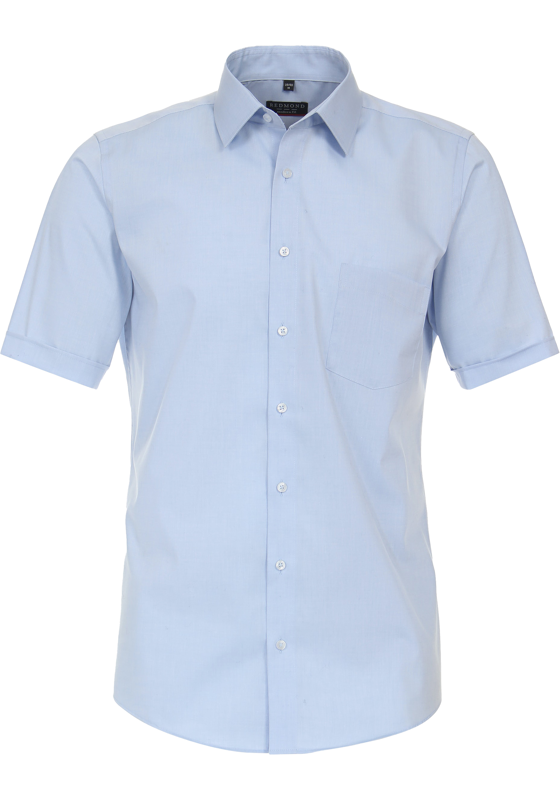 Redmond modern fit overhemd, korte mouw, popeline, blauw Redmond modern fit overhemd, korte mouw, popeline, blauw