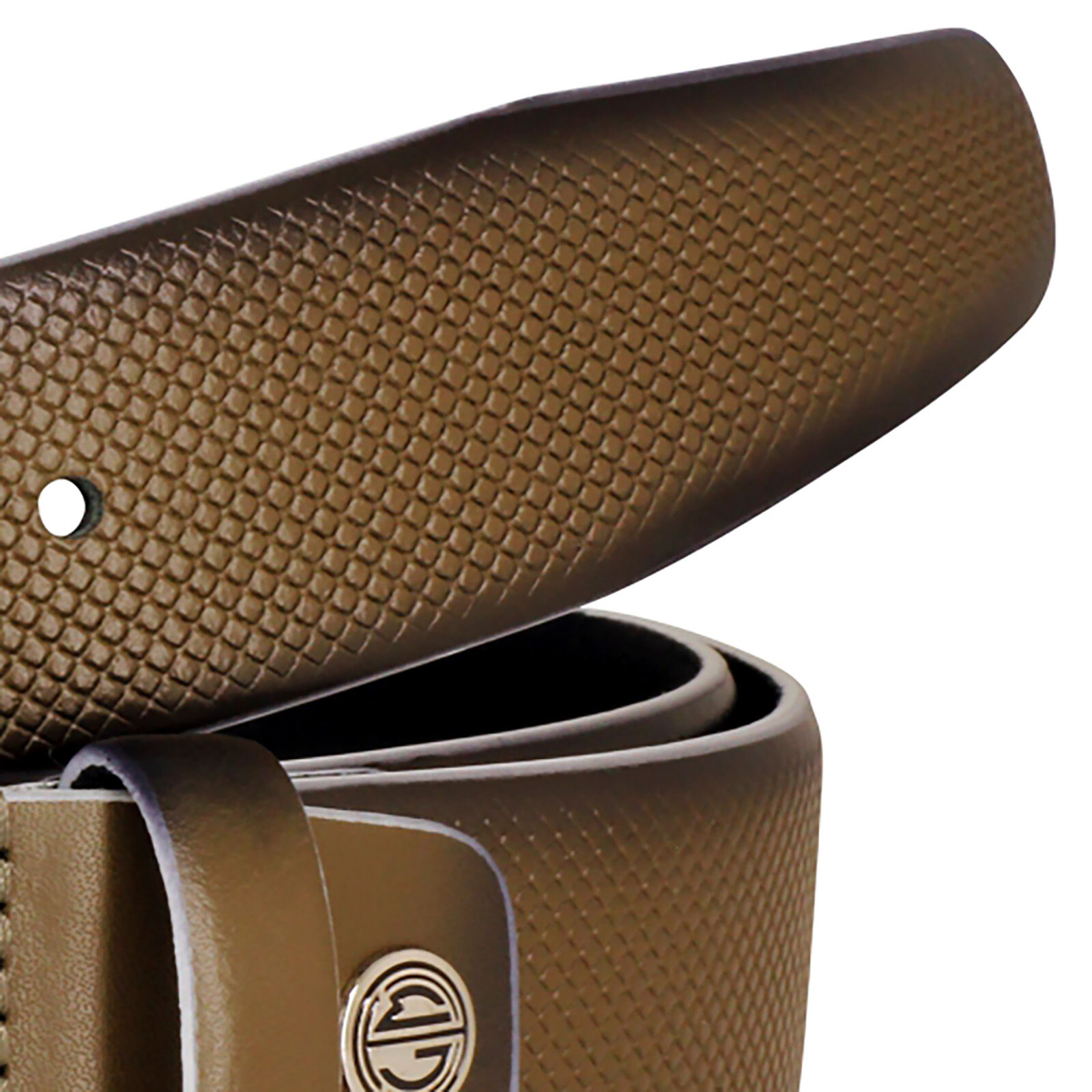 LINDENMANN leren heren riem, olijf