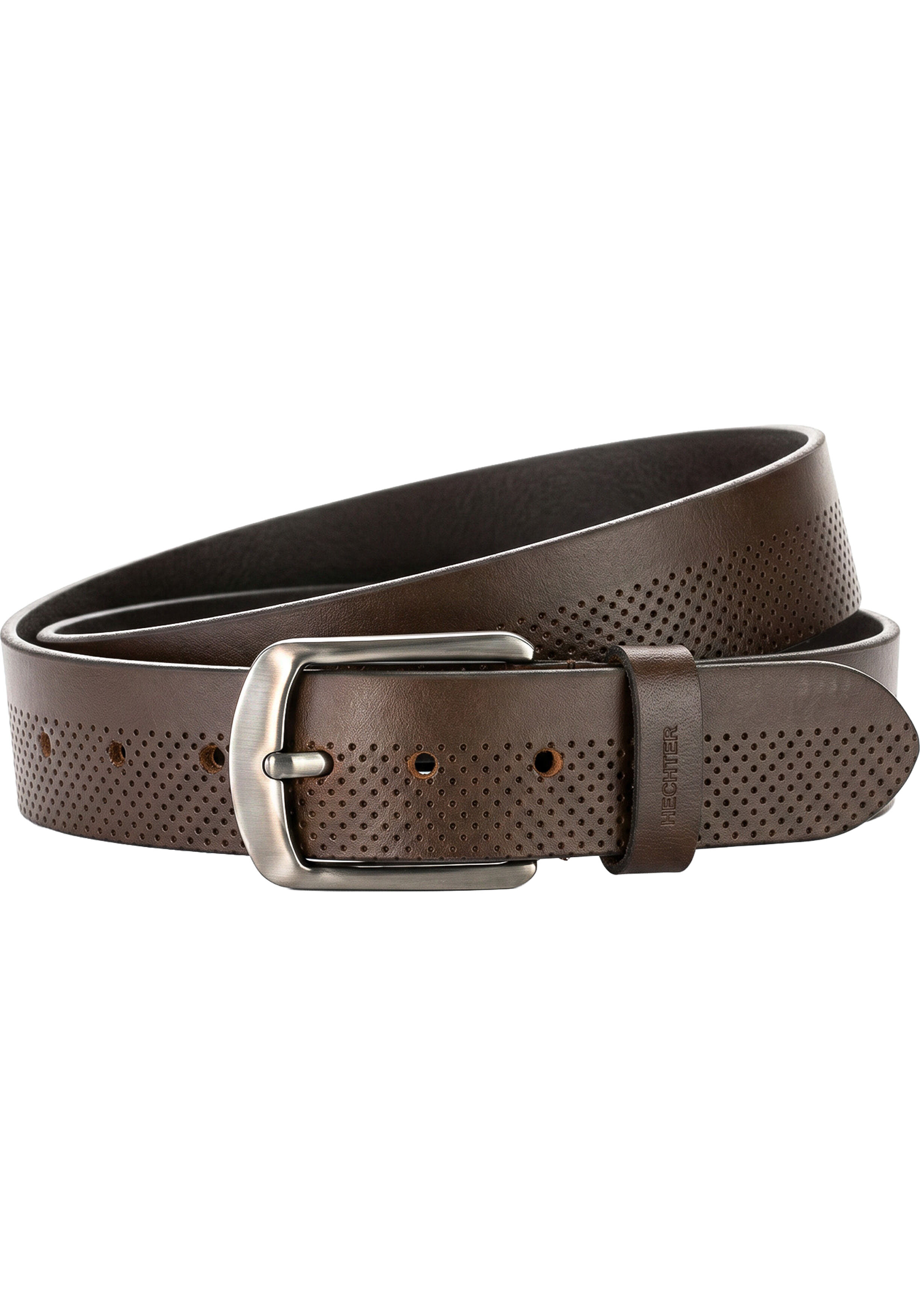 HECHTER leren heren riem, bruin