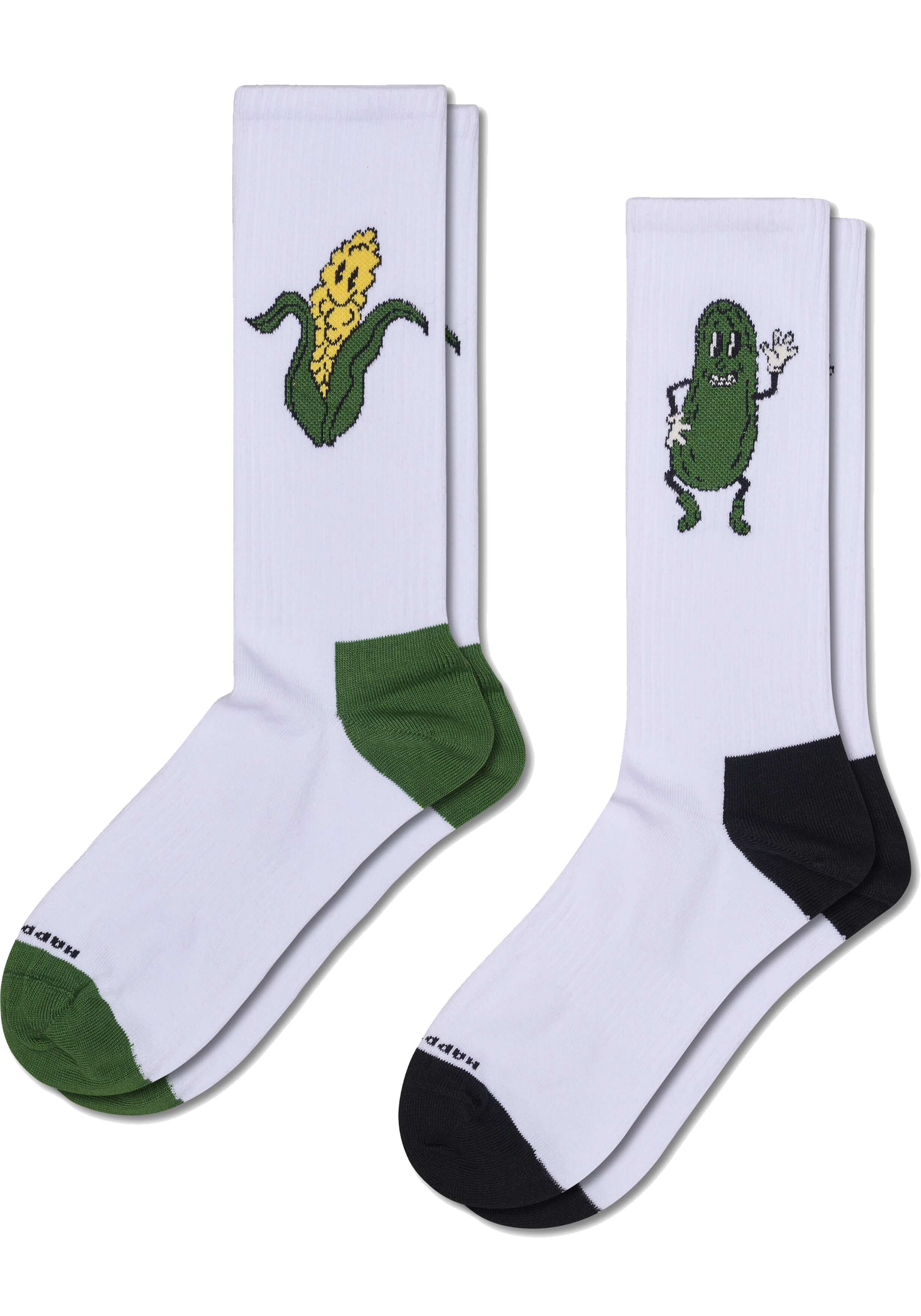 Happy Socks Corn Sneaker Socks (2-pack), unisex sokken, wit