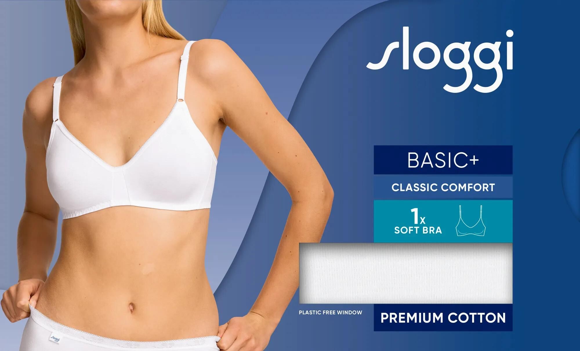 Sloggi Women Basic+ N, bralette, wit